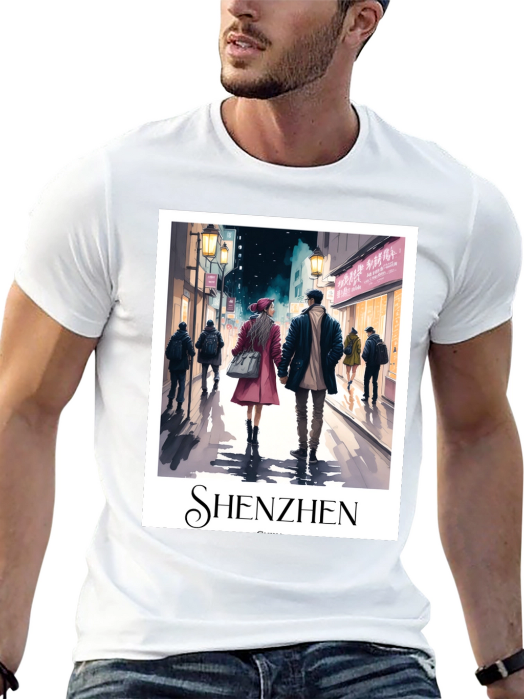 Shenzhen Cityscape Graphic T-Shirt