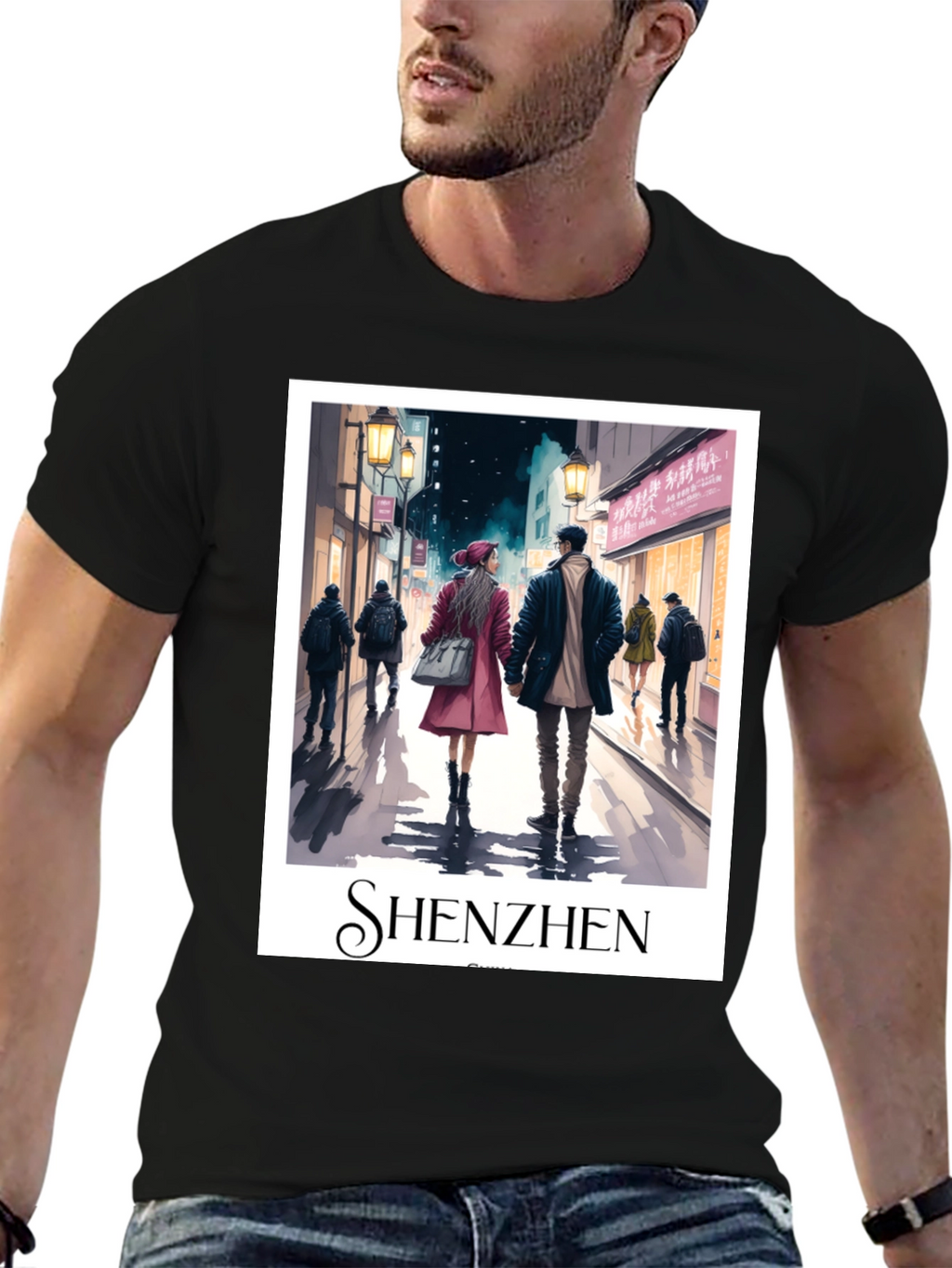 Shenzhen Cityscape Graphic T-Shirt