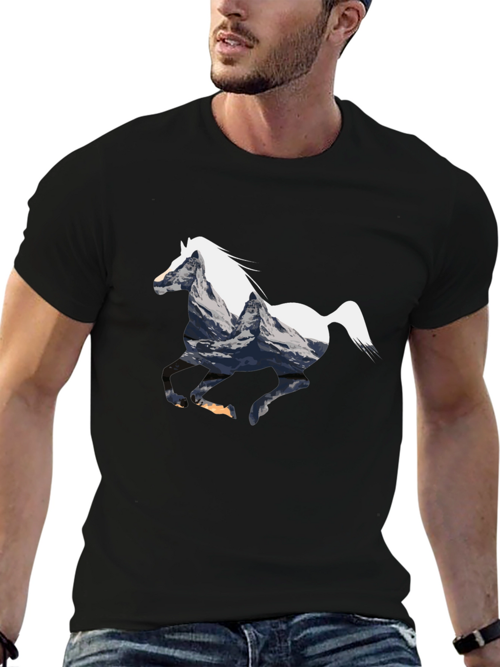 Mountain Horse Graphic Tee - Black