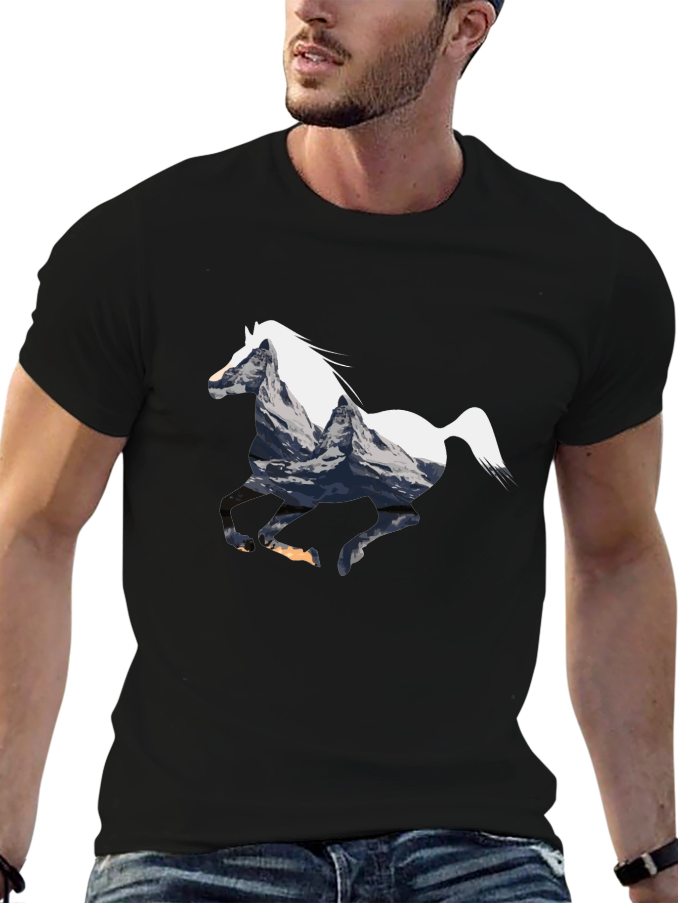 Mountain Horse Graphic Tee - Black