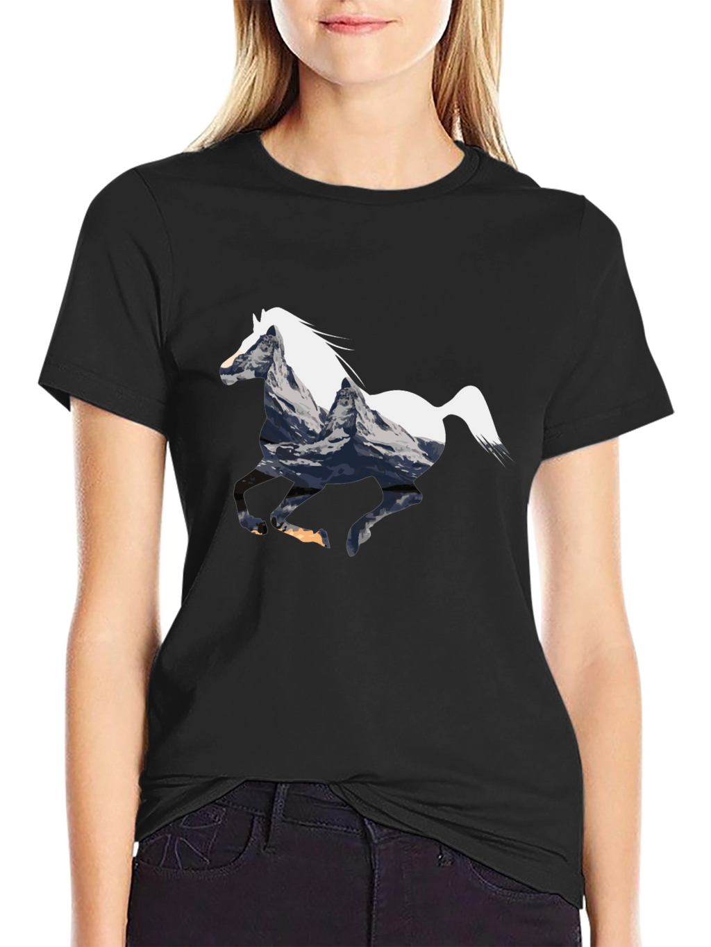 Mountain Horse Graphic Tee - Black