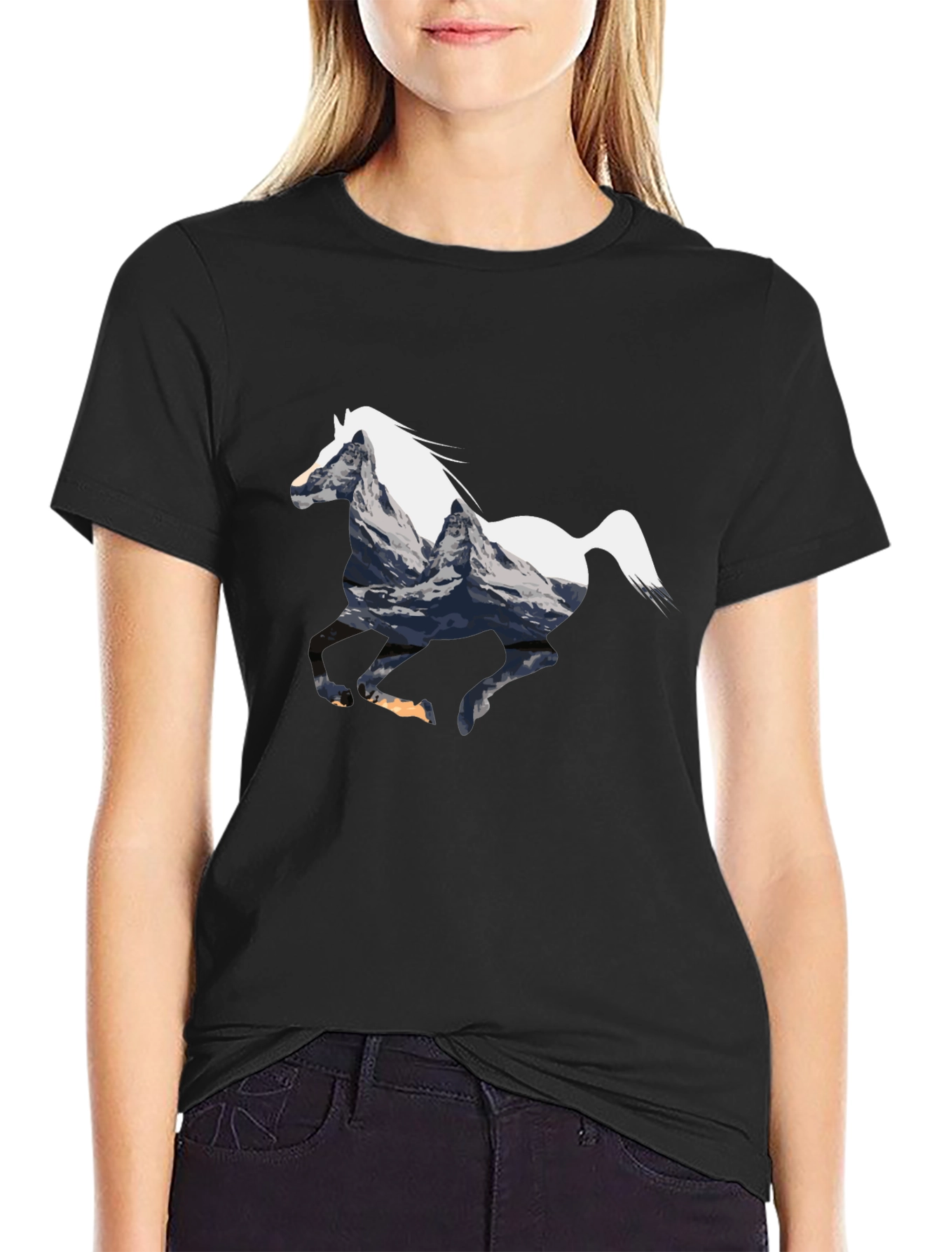 Mountain Horse Graphic Tee - Black