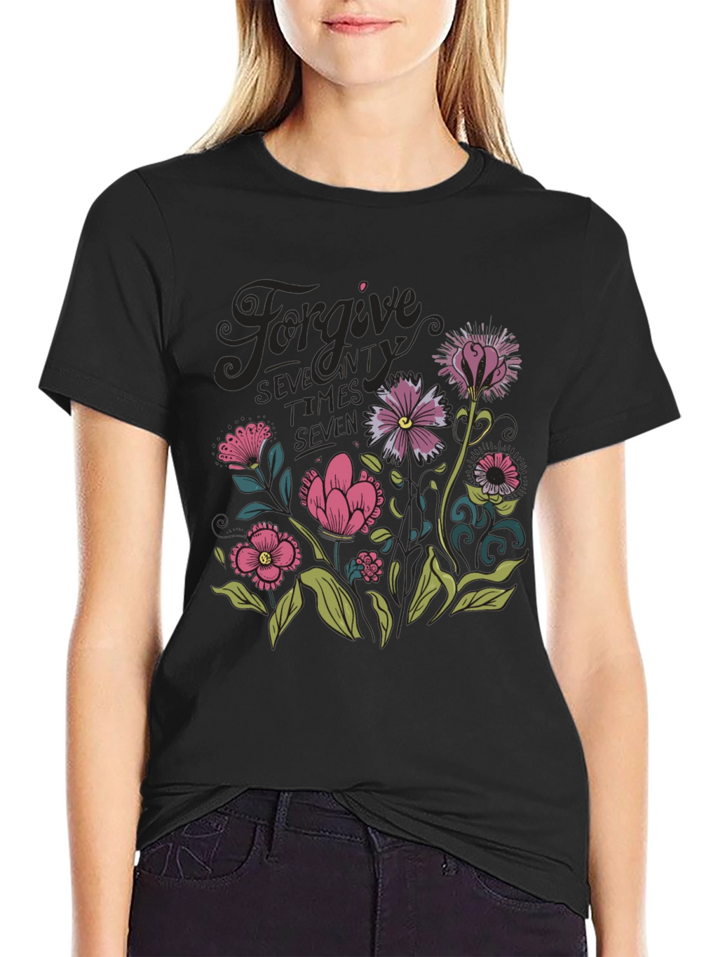 Forgive Floral Graphic T-Shirt