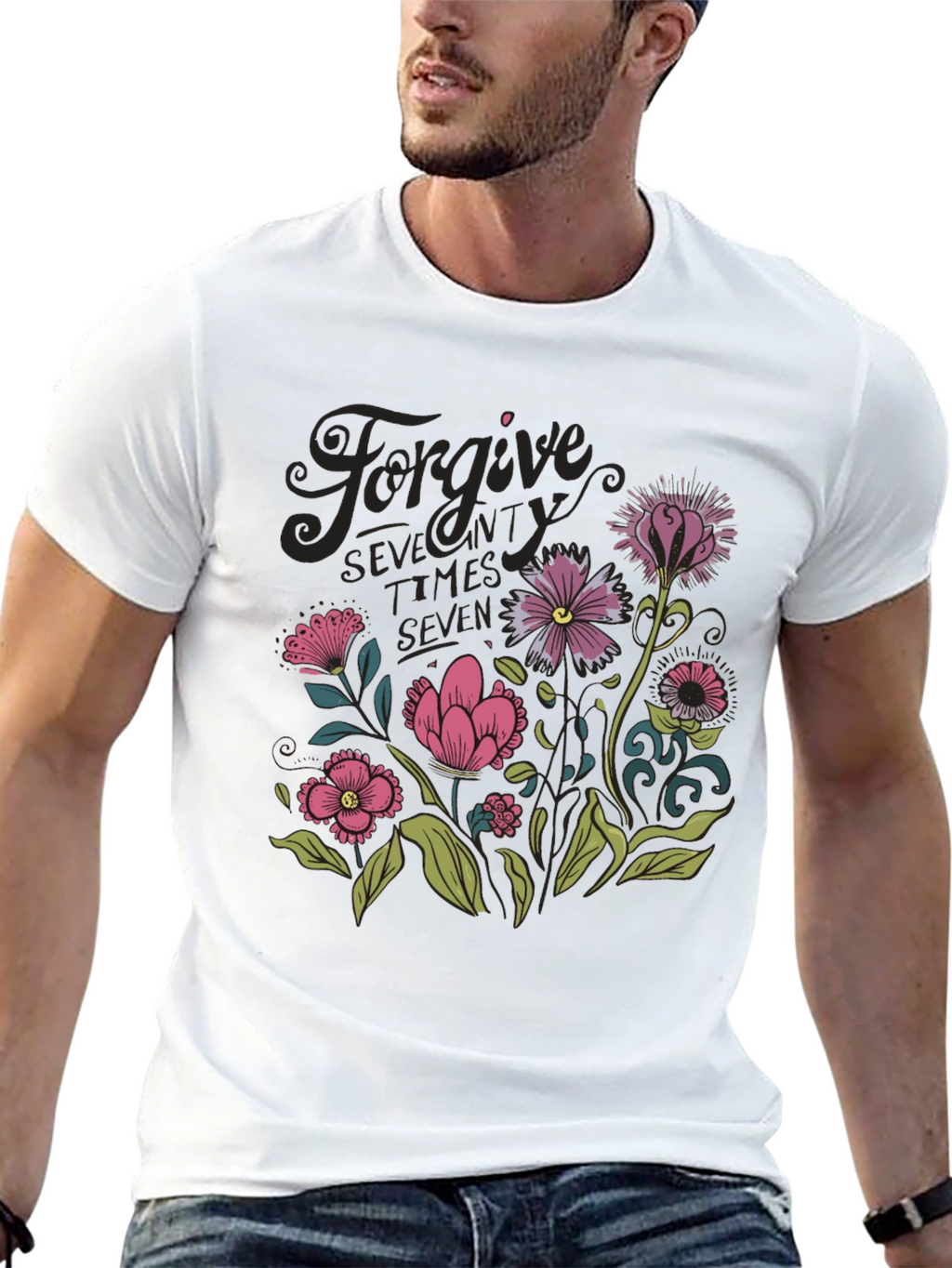 Forgive Floral Graphic T-Shirt