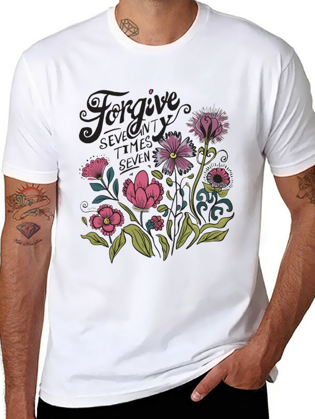 Forgive Floral Graphic T-Shirt