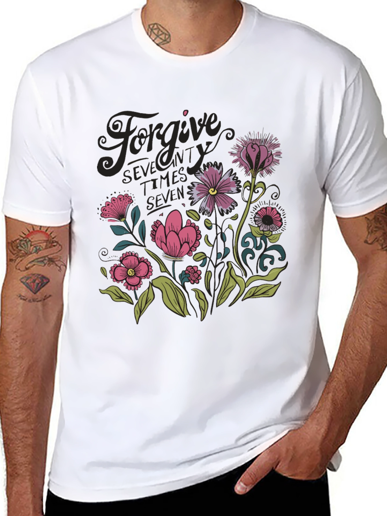Forgive Floral Graphic T-Shirt