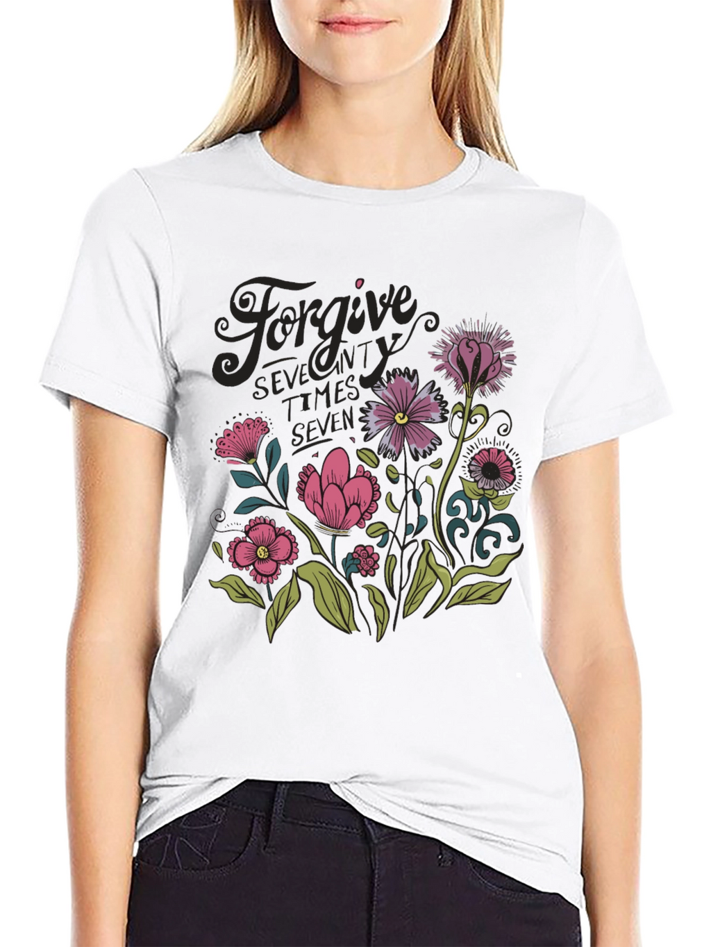 Forgive Floral Graphic T-Shirt