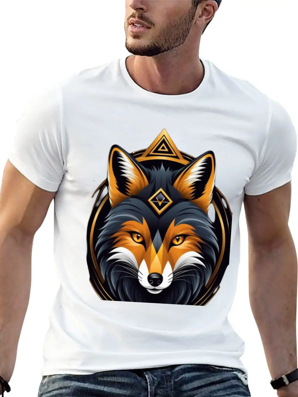 Hacker Fox Unisex Casual T-Shirt – Clean Design For Daily Comfort