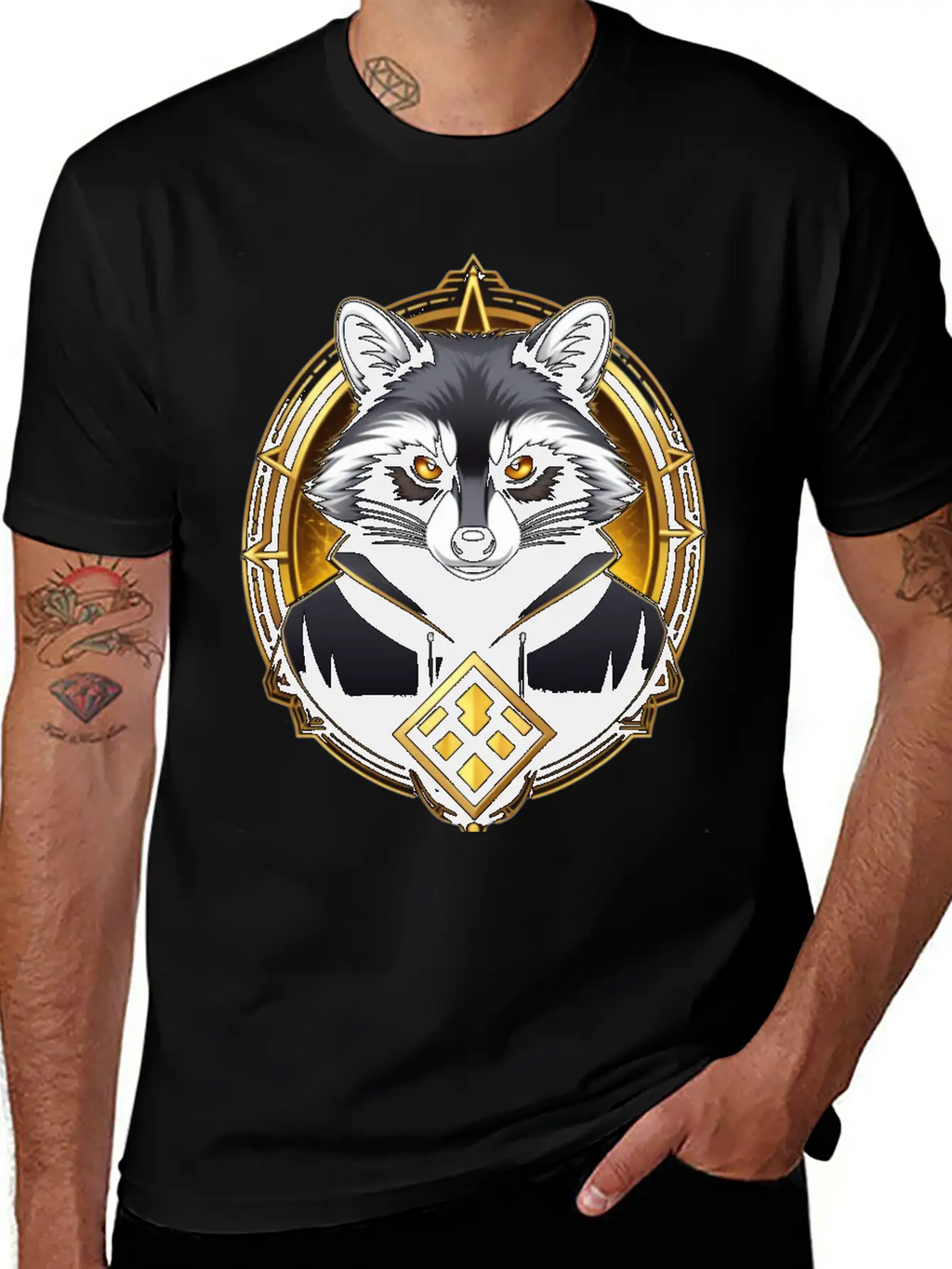Hacker Racoon Stylish Everyday T-Shirt – Unisex Basic Cotton Tee