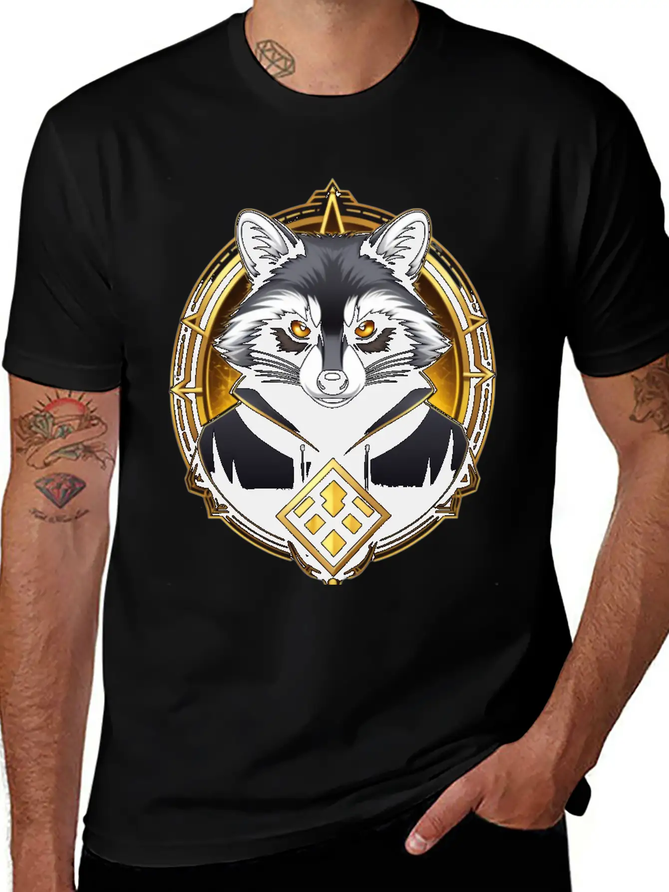 Hacker Racoon Stylish Everyday T-Shirt – Unisex Basic Cotton Tee