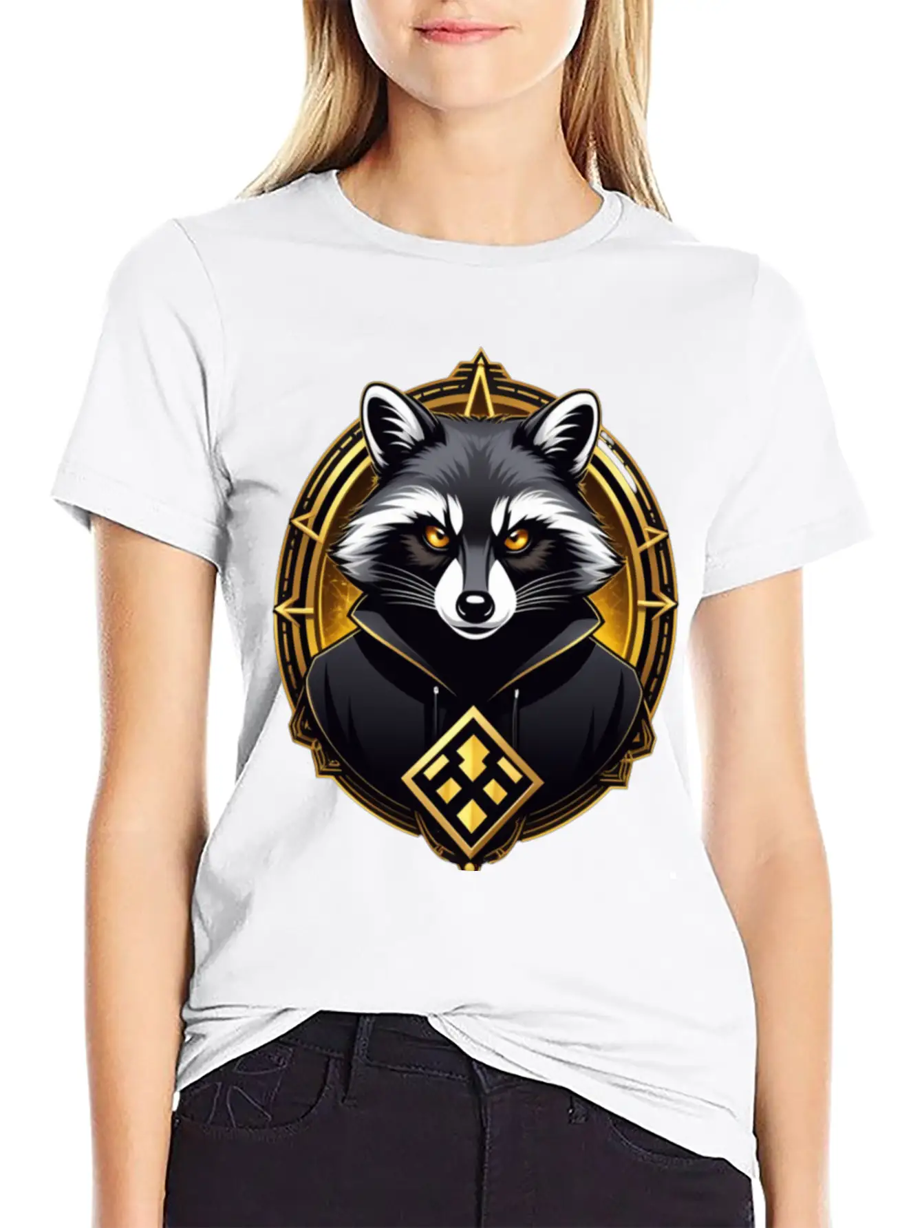 Hacker Racoon Stylish Everyday T-Shirt – Unisex Basic Cotton Tee
