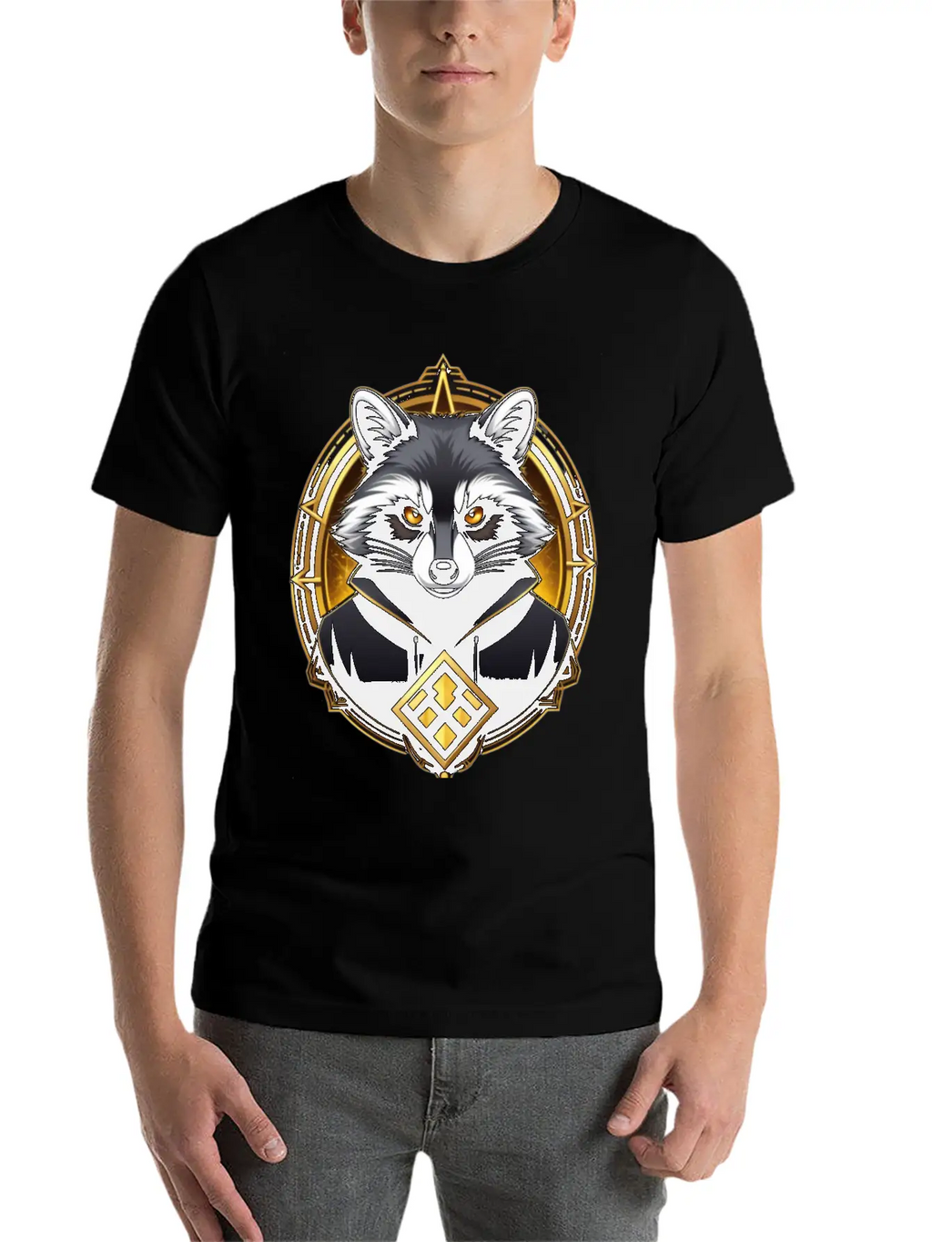 Hacker Racoon Stylish Everyday T-Shirt – Unisex Basic Cotton Tee