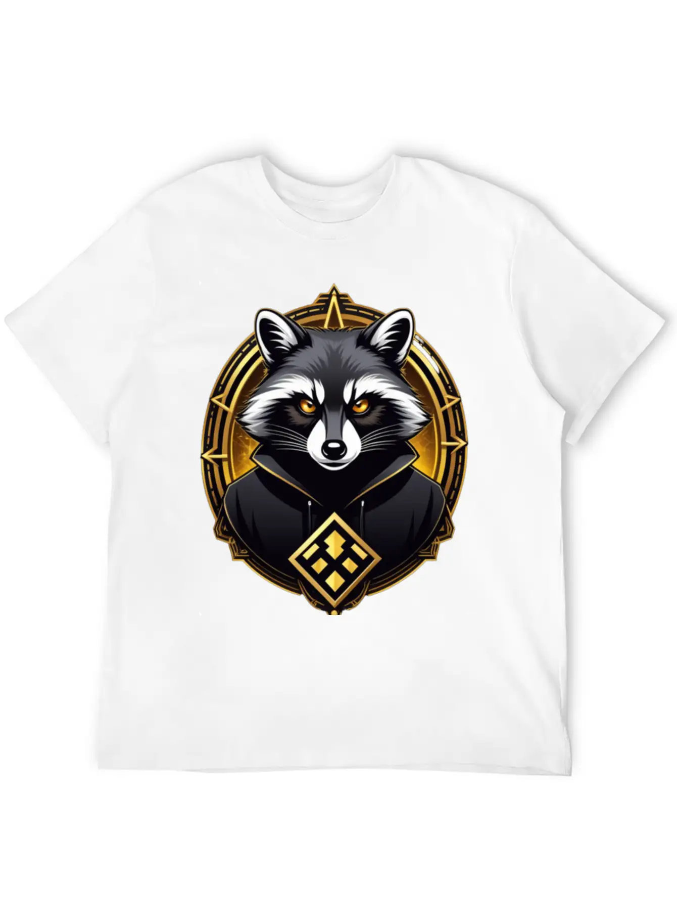 Hacker Racoon Stylish Everyday T-Shirt – Unisex Basic Cotton Tee