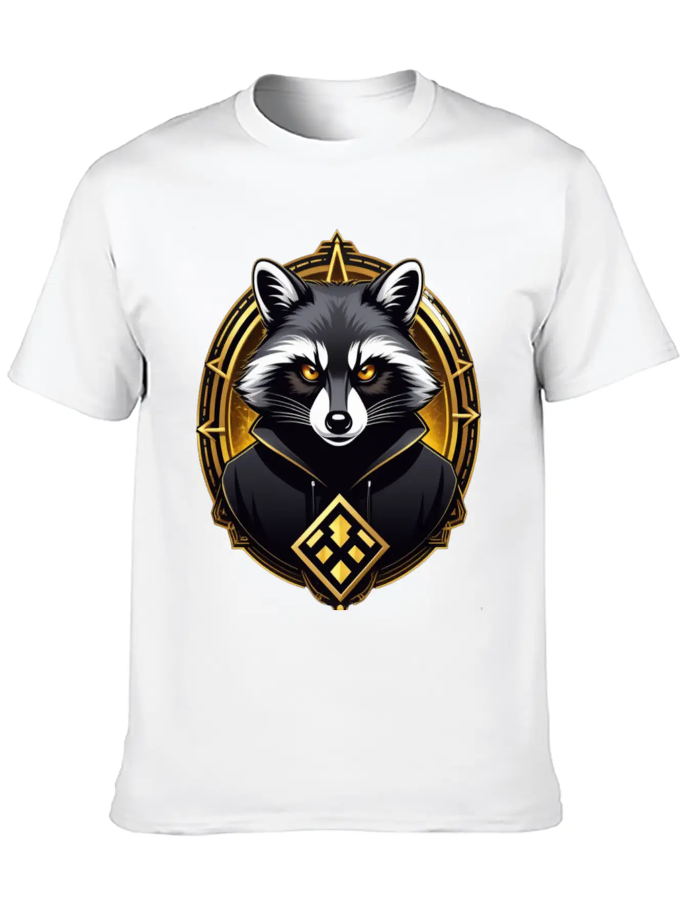 Hacker Racoon Stylish Everyday T-Shirt – Unisex Basic Cotton Tee