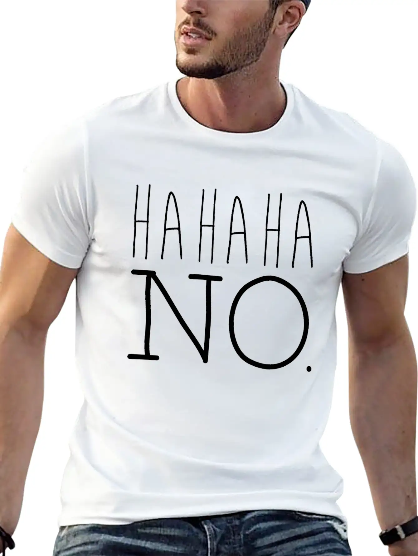 Hahaha Essential Cotton Tee For Daily Outfits – Unisex Style