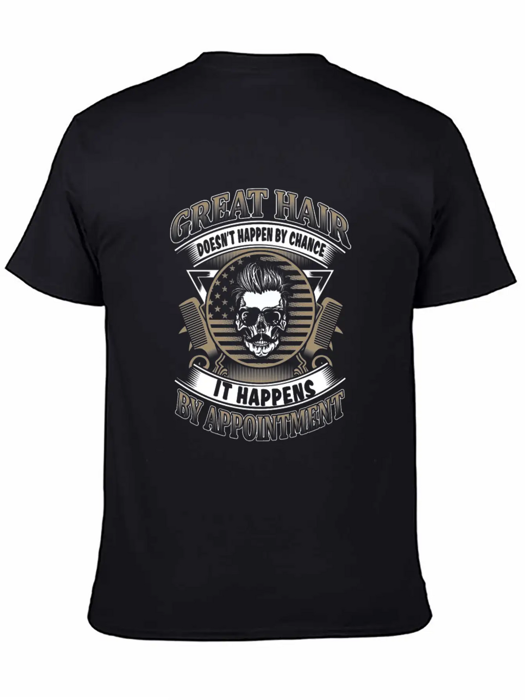 Hair Stylist - Great Hair Doesn't Happen By Chan Unisex Short Sleeve Soft Cotton T-Shirt – Casual Everyday Wear