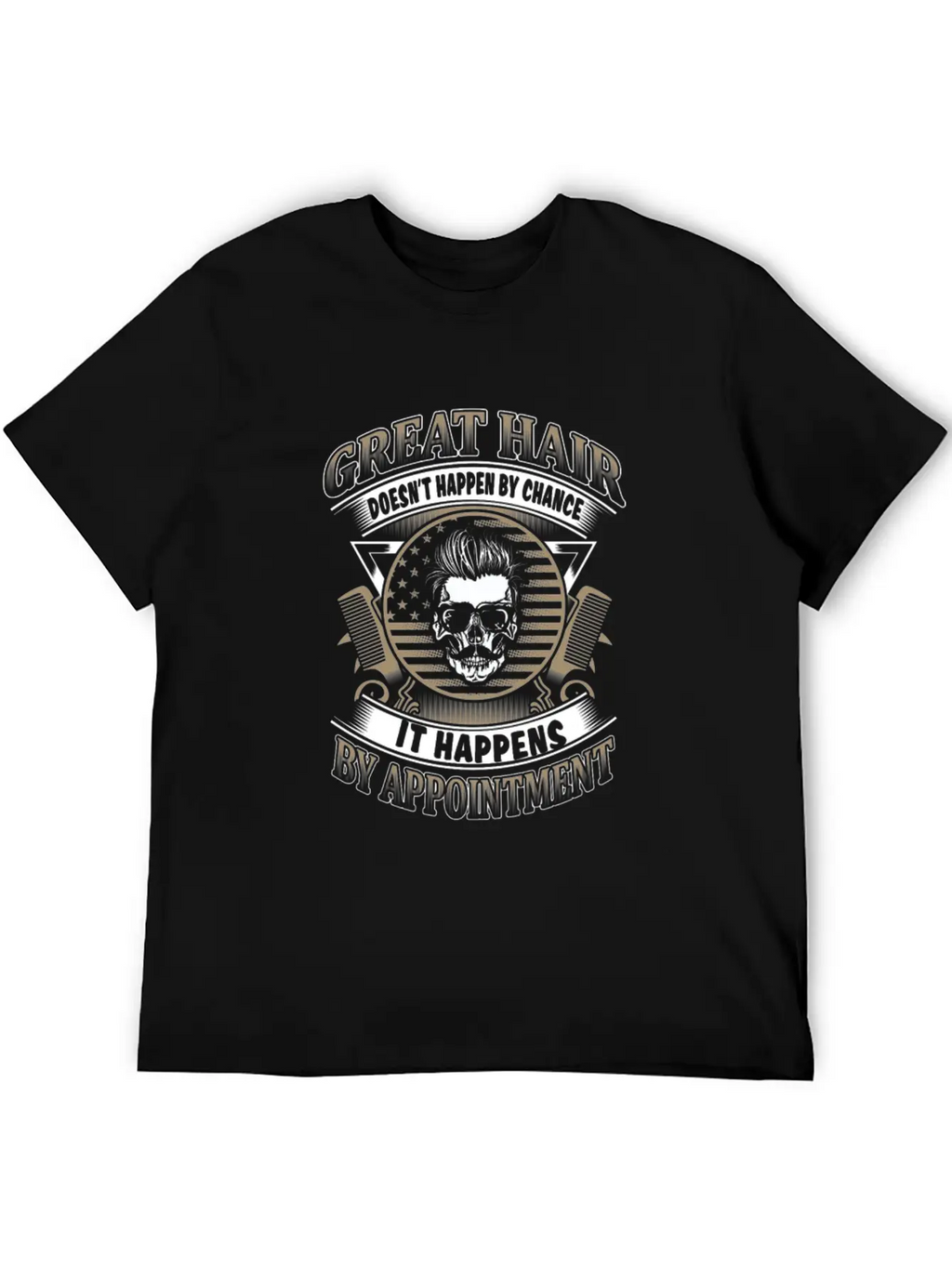 Hair Stylist - Great Hair Doesn't Happen By Chan Unisex Short Sleeve Soft Cotton T-Shirt – Casual Everyday Wear
