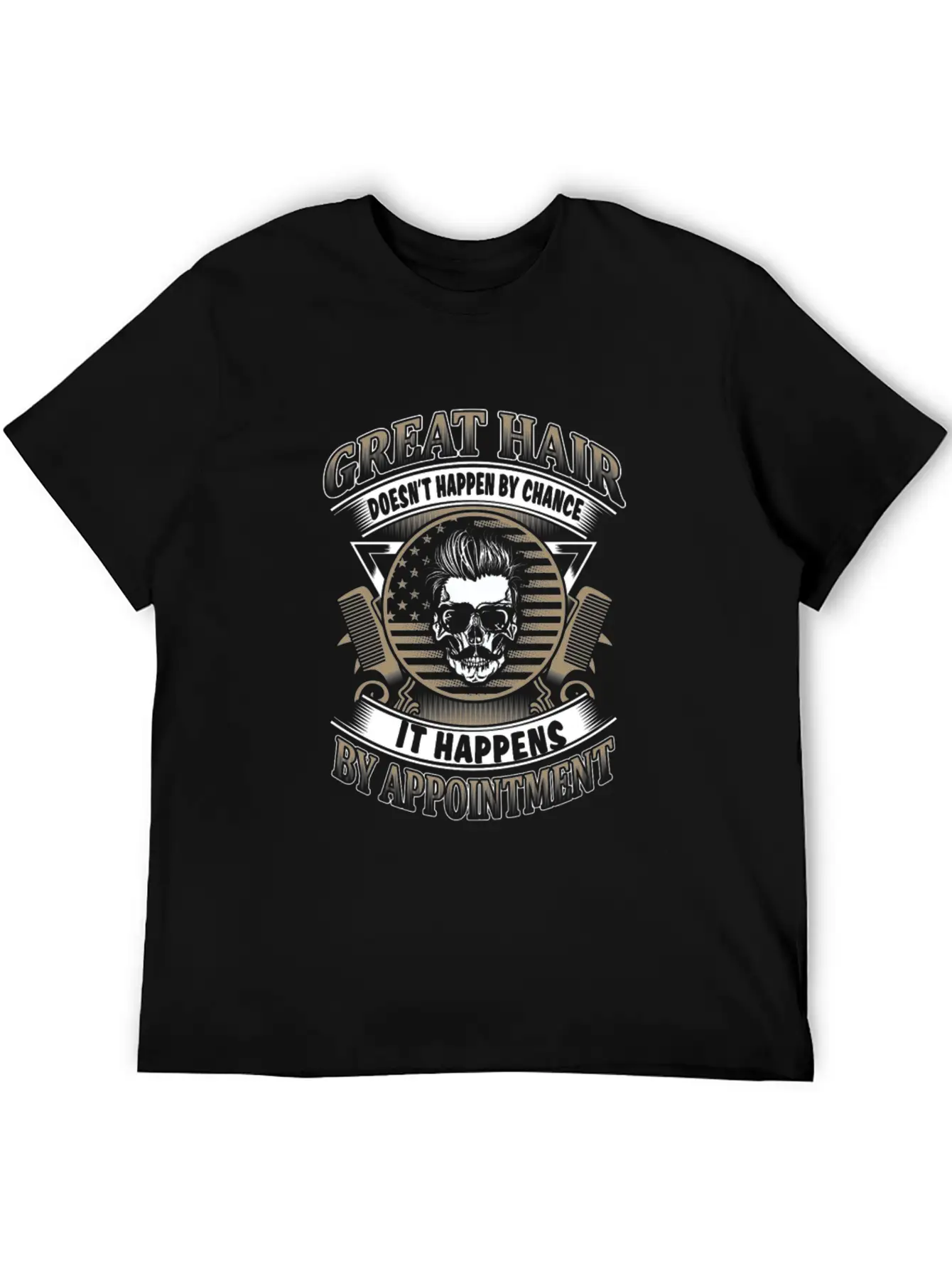 Hair Stylist - Great Hair Doesn't Happen By Chan Unisex Short Sleeve Soft Cotton T-Shirt – Casual Everyday Wear