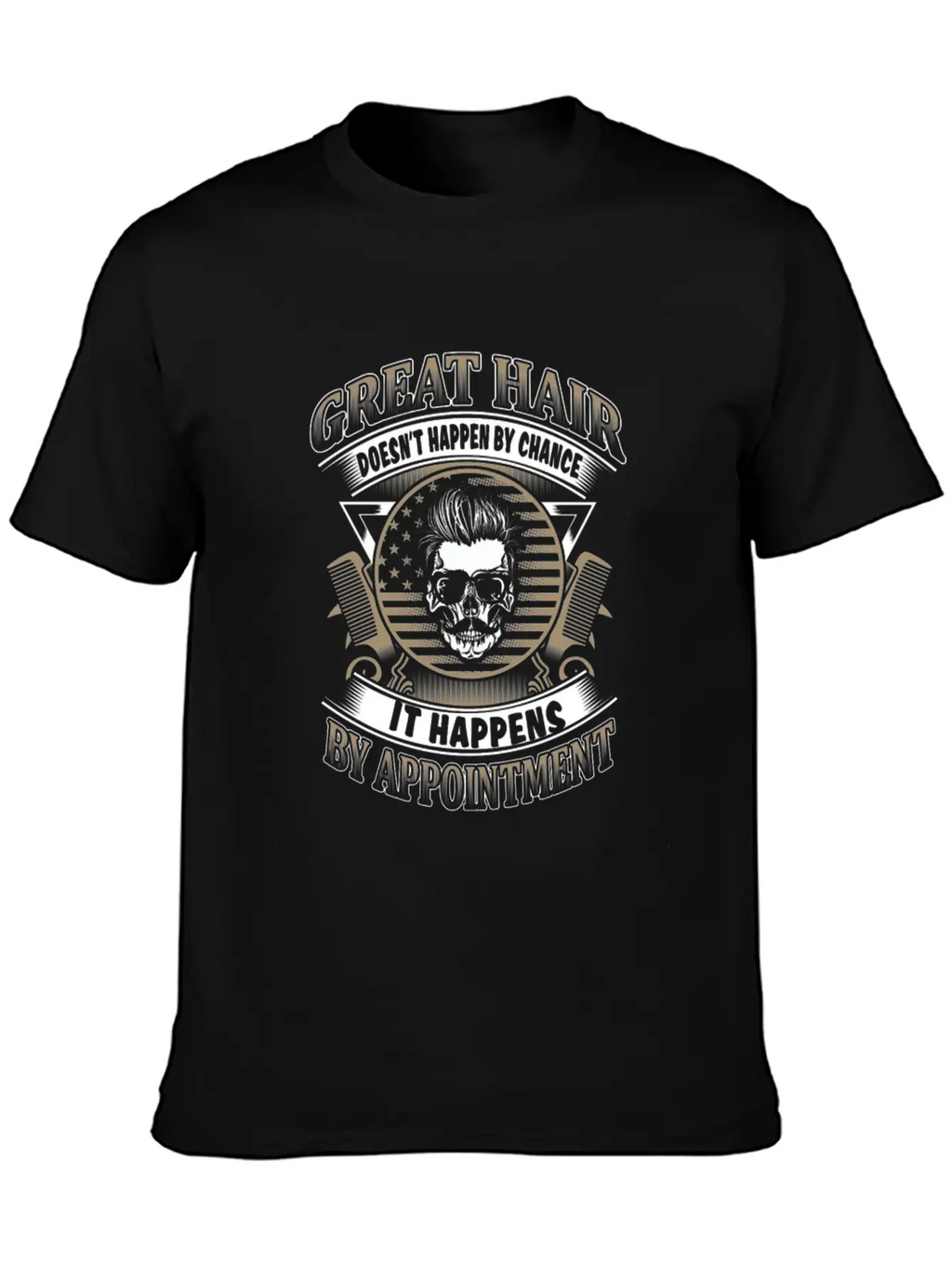 Hair Stylist - Great Hair Doesn't Happen By Chan Unisex Short Sleeve Soft Cotton T-Shirt – Casual Everyday Wear