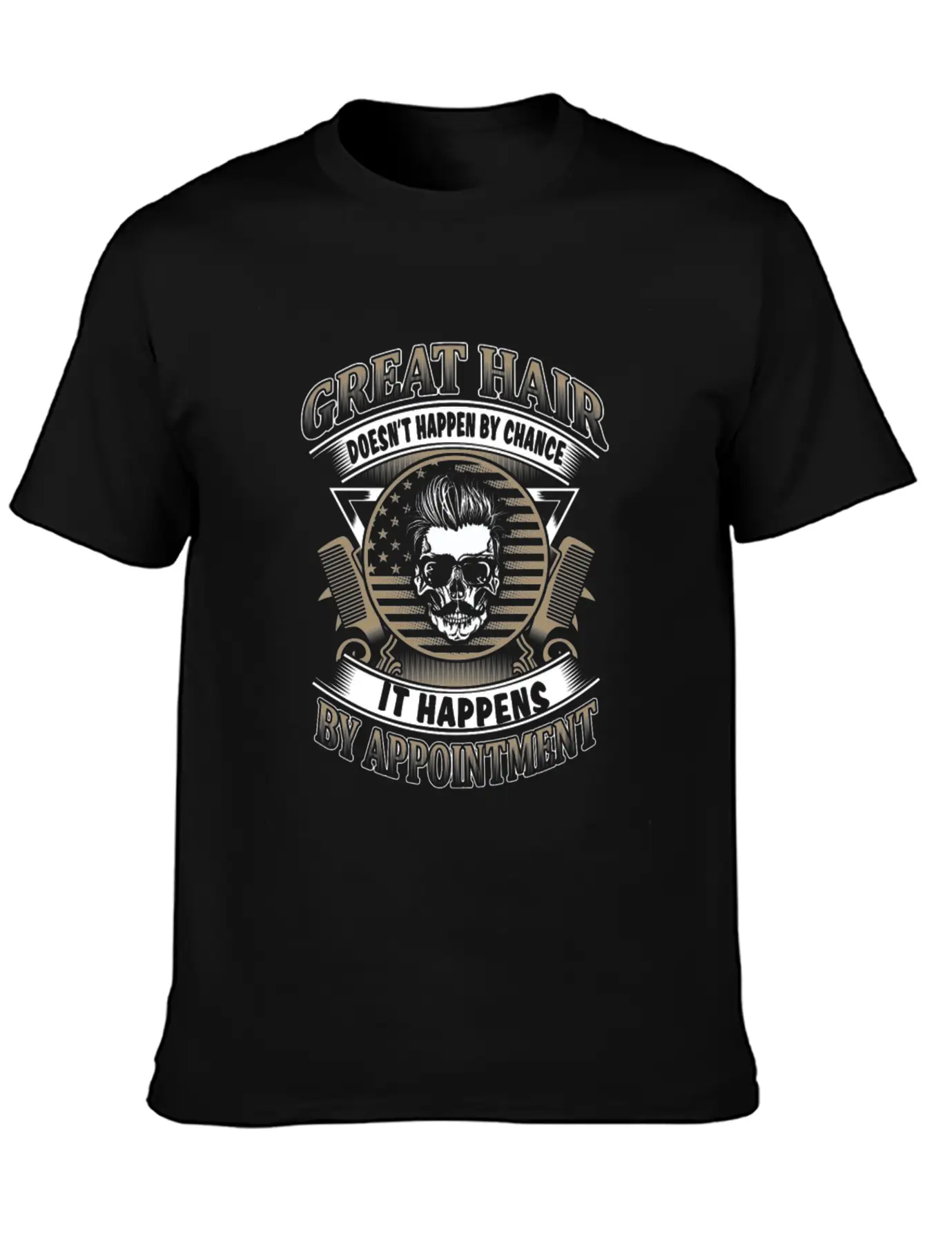 Hair Stylist - Great Hair Doesn't Happen By Chan Unisex Short Sleeve Soft Cotton T-Shirt – Casual Everyday Wear