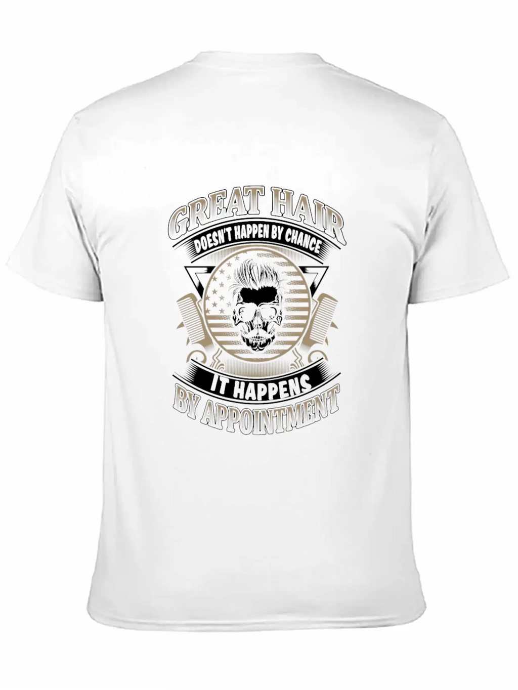 Hair Stylist - Great Hair Doesn't Happen By Chan Unisex Short Sleeve Soft Cotton T-Shirt – Casual Everyday Wear