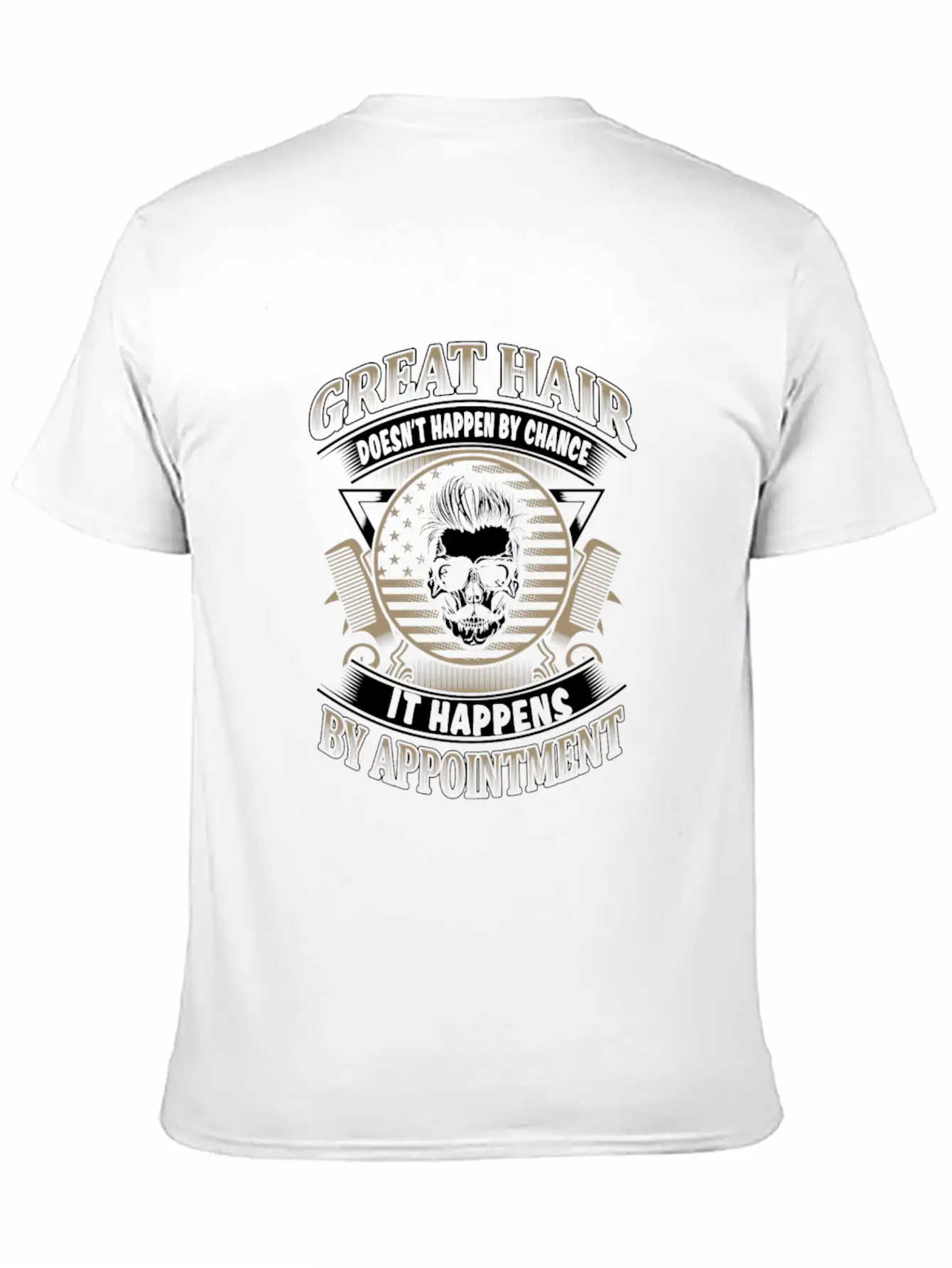 Hair Stylist - Great Hair Doesn't Happen By Chan Unisex Short Sleeve Soft Cotton T-Shirt – Casual Everyday Wear