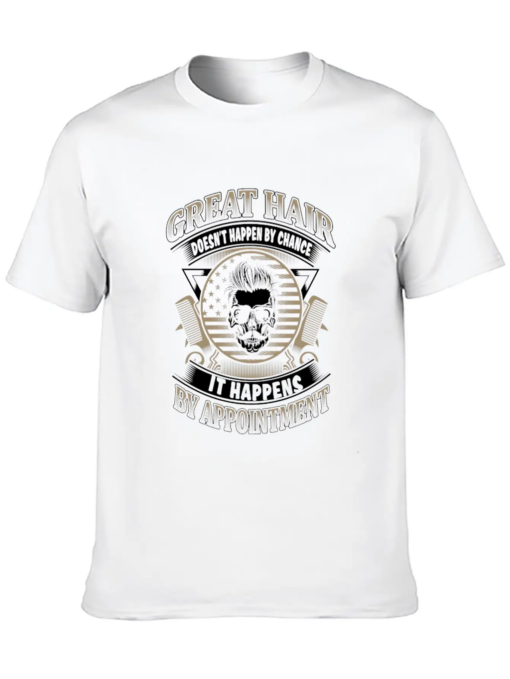 Hair Stylist - Great Hair Doesn't Happen By Chan Unisex Short Sleeve Soft Cotton T-Shirt – Casual Everyday Wear