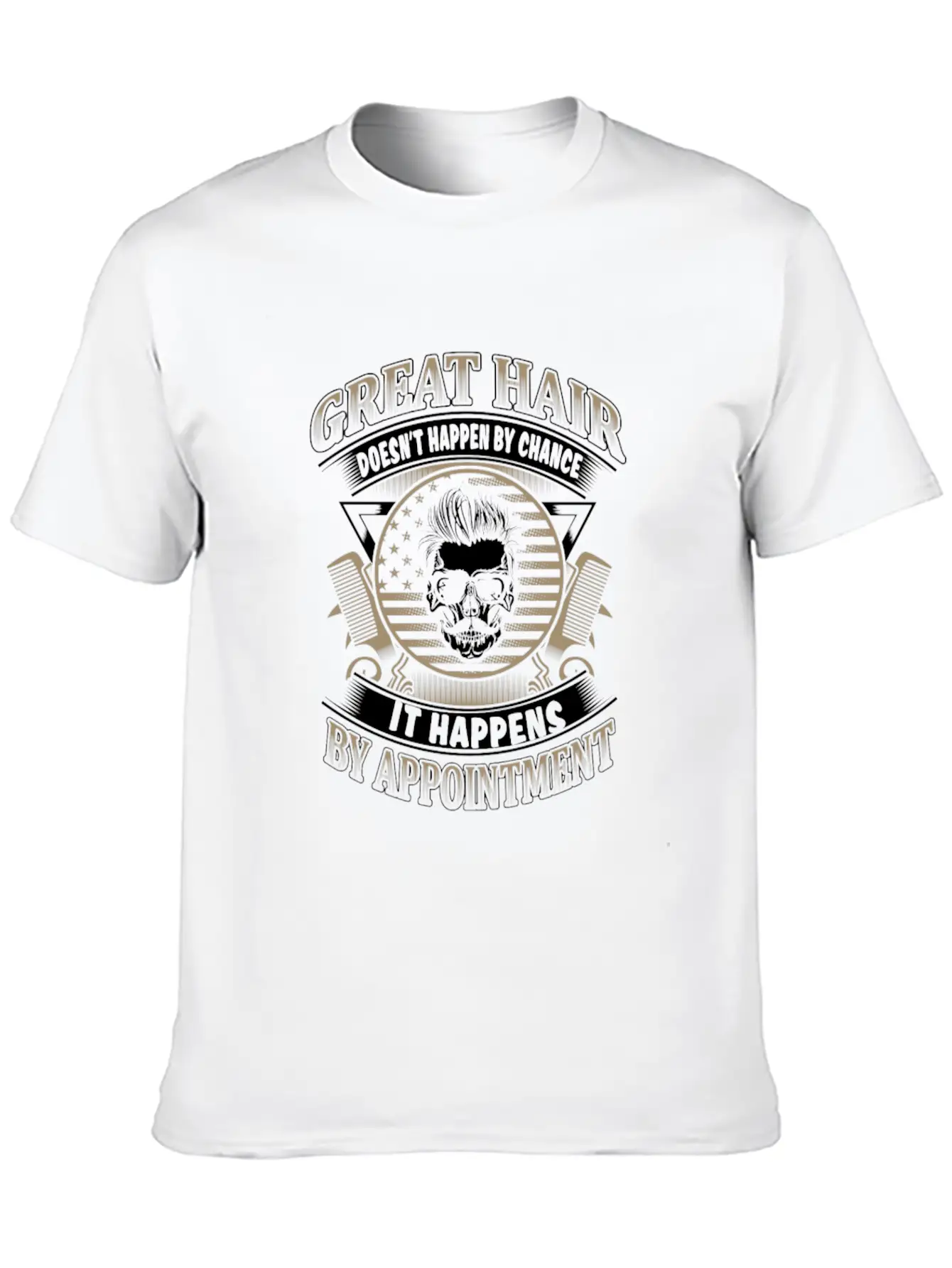 Hair Stylist - Great Hair Doesn't Happen By Chan Unisex Short Sleeve Soft Cotton T-Shirt – Casual Everyday Wear