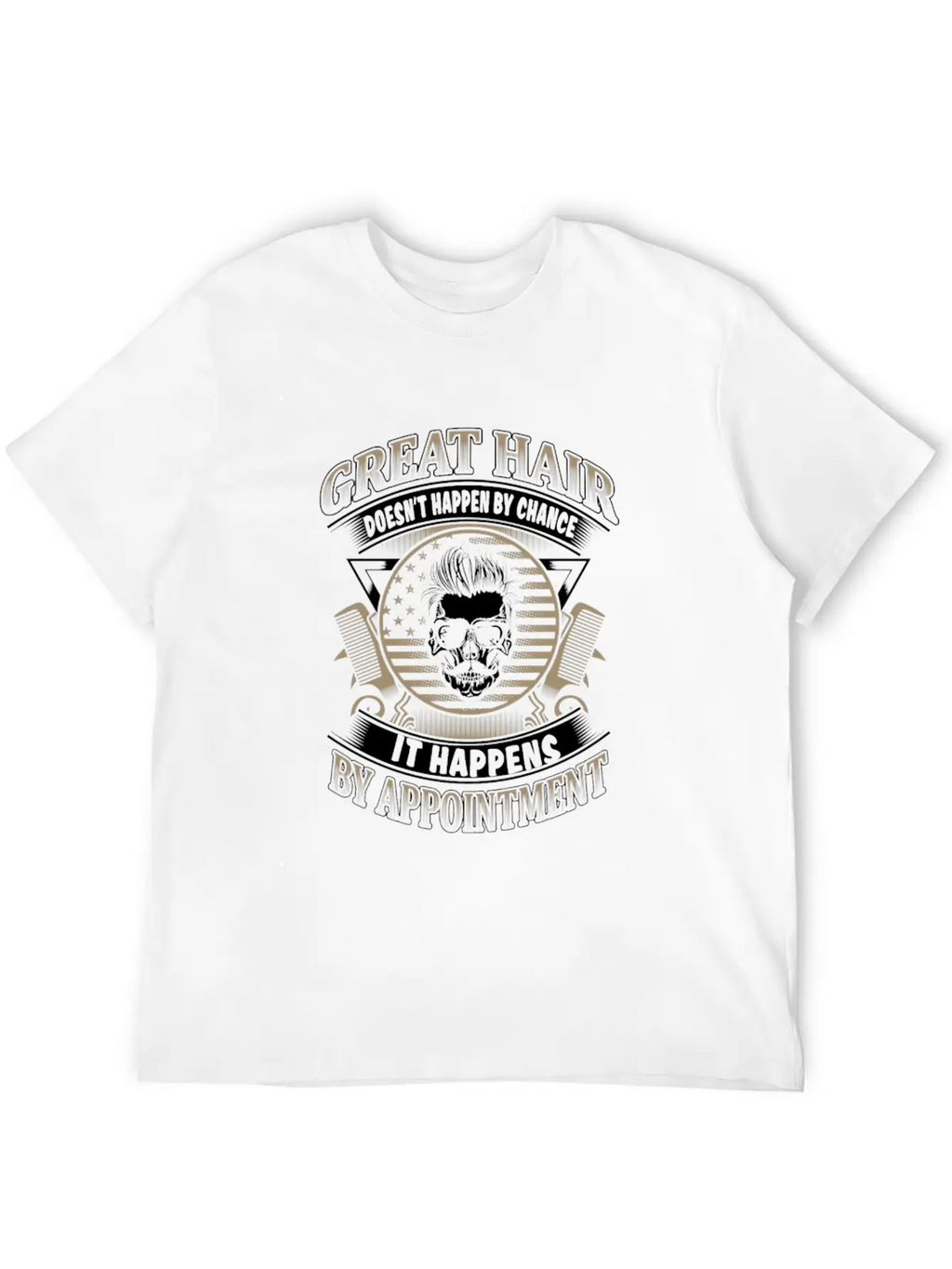 Hair Stylist - Great Hair Doesn't Happen By Chan Unisex Short Sleeve Soft Cotton T-Shirt – Casual Everyday Wear
