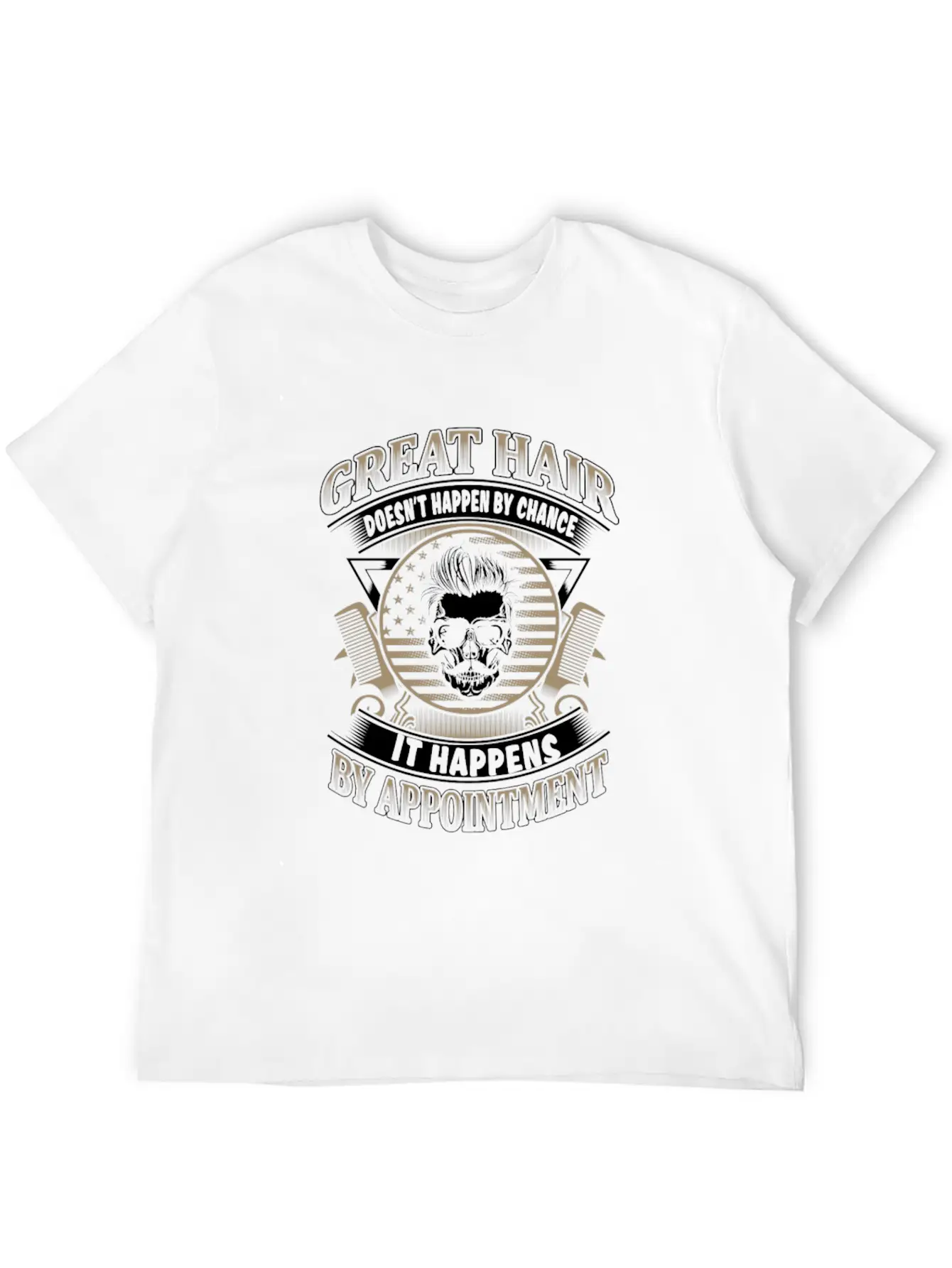 Hair Stylist - Great Hair Doesn't Happen By Chan Unisex Short Sleeve Soft Cotton T-Shirt – Casual Everyday Wear