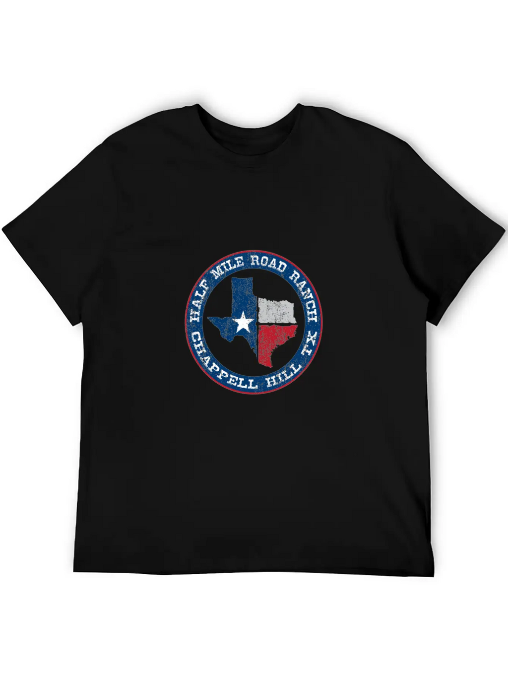 Half Mile Road Ranch Chappell Hill Texas Unisex Short Sleeve Soft Cotton T-Shirt – Casual Everyday Wear