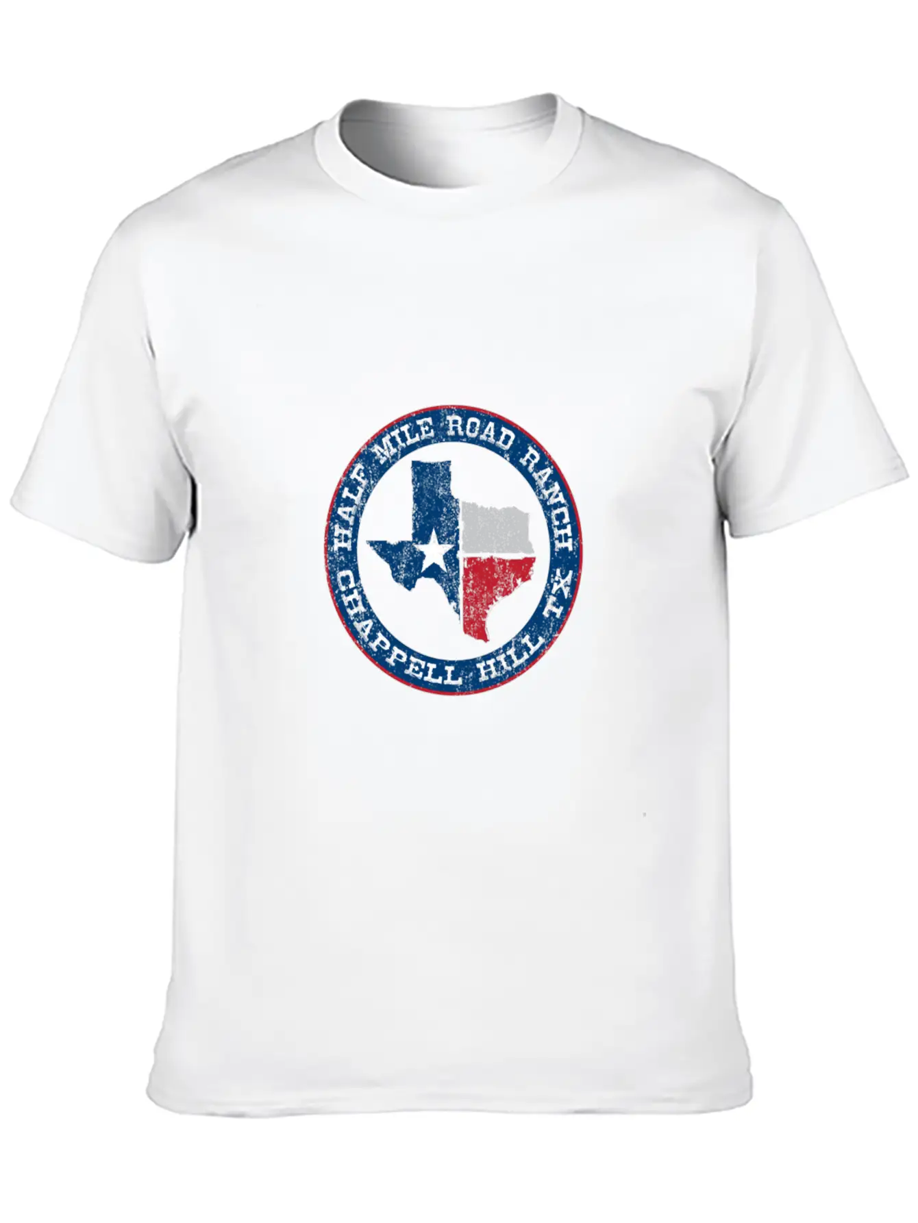 Half Mile Road Ranch Chappell Hill Texas Unisex Short Sleeve Soft Cotton T-Shirt – Casual Everyday Wear