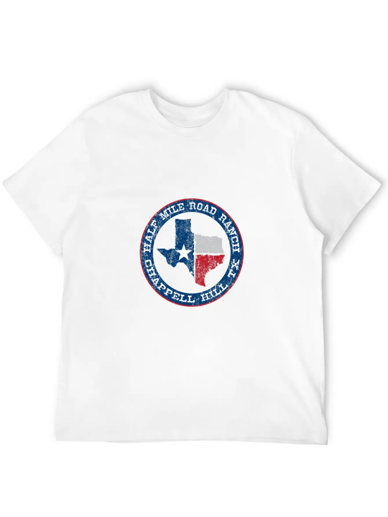 Half Mile Road Ranch Chappell Hill Texas Unisex Short Sleeve Soft Cotton T-Shirt – Casual Everyday Wear
