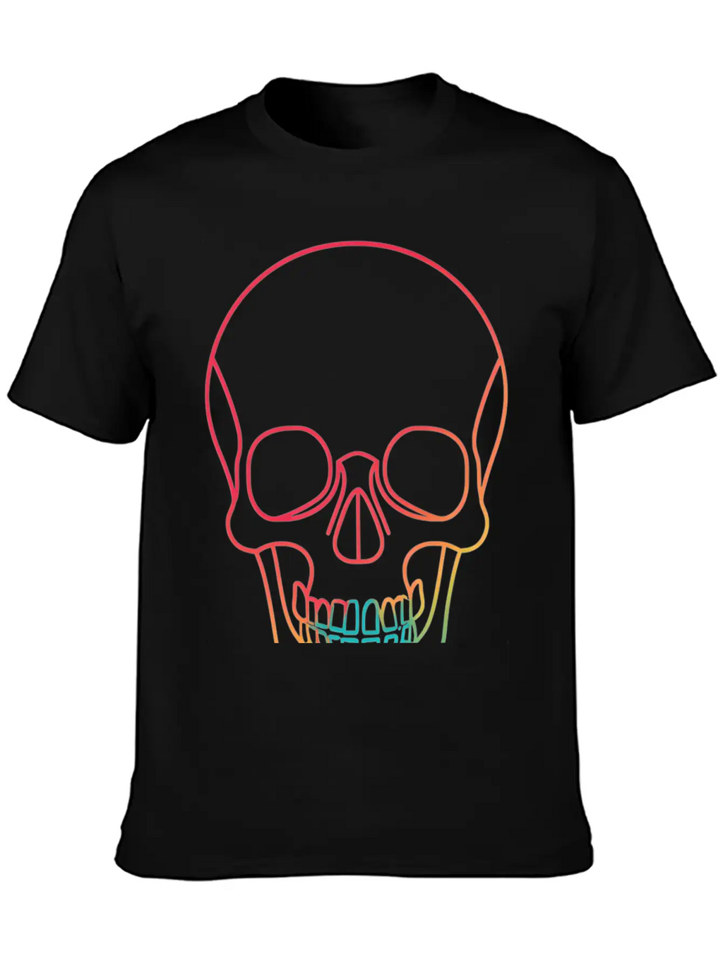 Halloweeen NEON SKULL Essential Cotton Tee For Daily Outfits – Unisex Style