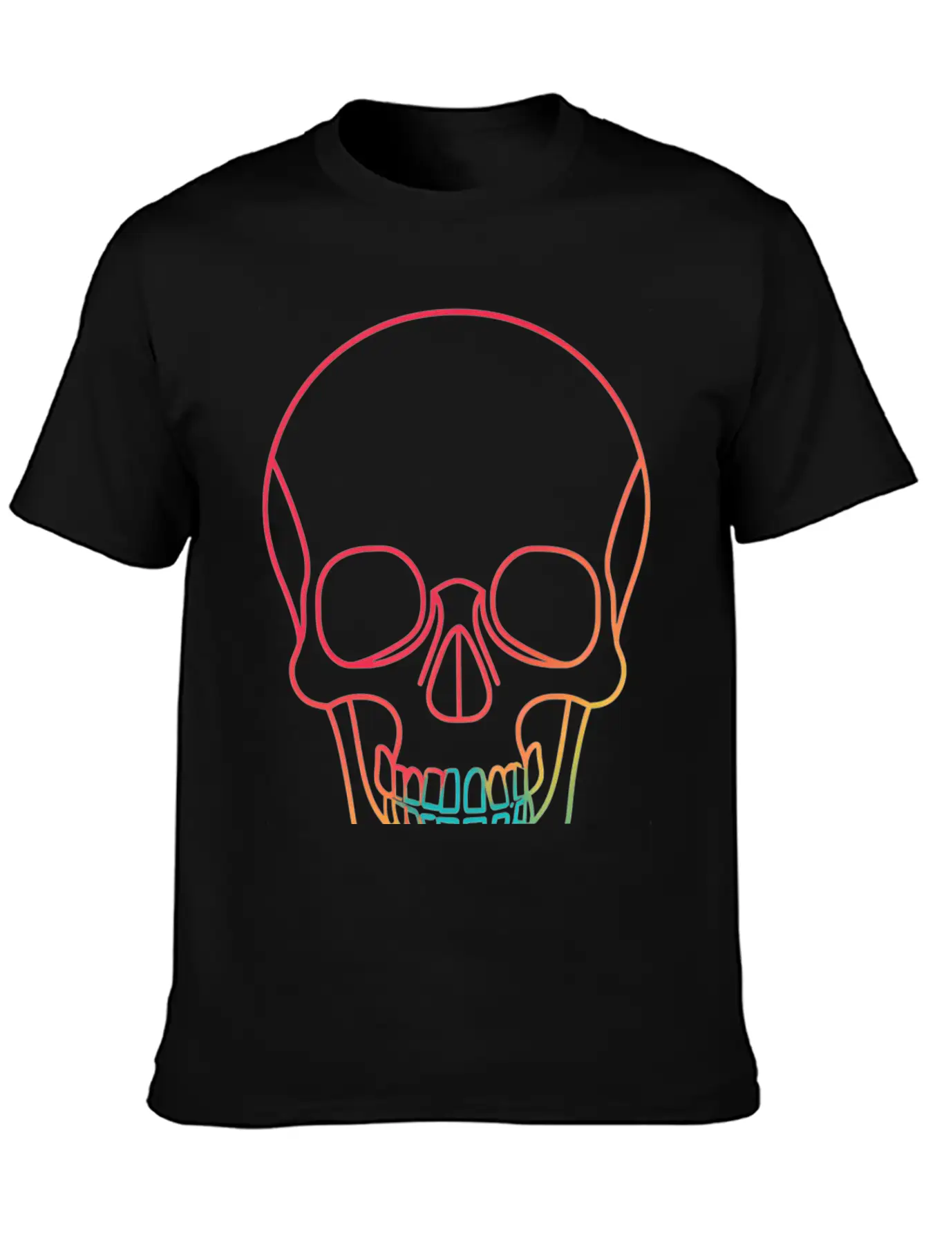 Halloweeen NEON SKULL Essential Cotton Tee For Daily Outfits – Unisex Style