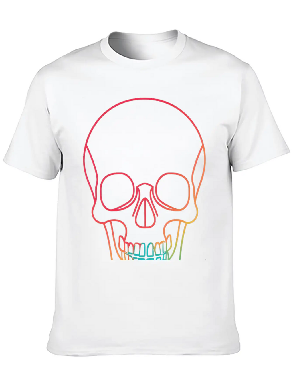Halloweeen NEON SKULL Essential Cotton Tee For Daily Outfits – Unisex Style