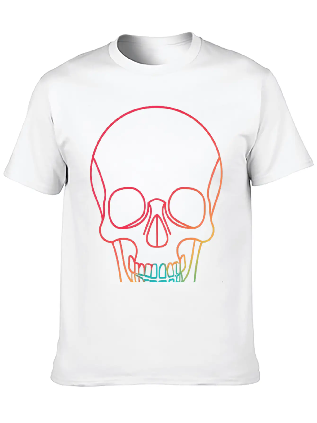Halloweeen NEON SKULL Essential Cotton Tee For Daily Outfits – Unisex Style