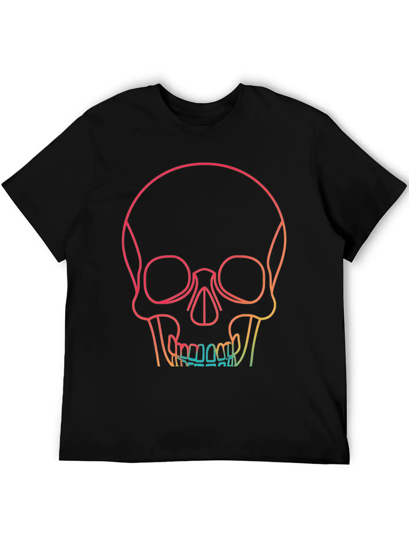 Halloweeen NEON SKULL Essential Cotton Tee For Daily Outfits – Unisex Style