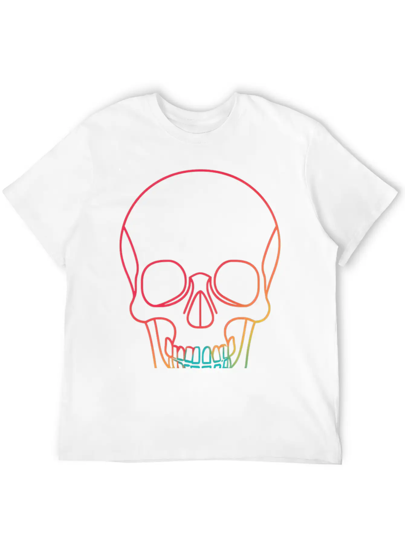 Halloweeen NEON SKULL Essential Cotton Tee For Daily Outfits – Unisex Style