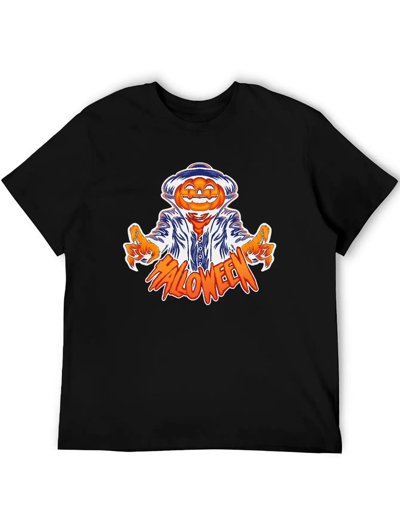 Halloween Character Jack O Lantern Unisex Casual T-Shirt – Clean Design For Daily Comfort