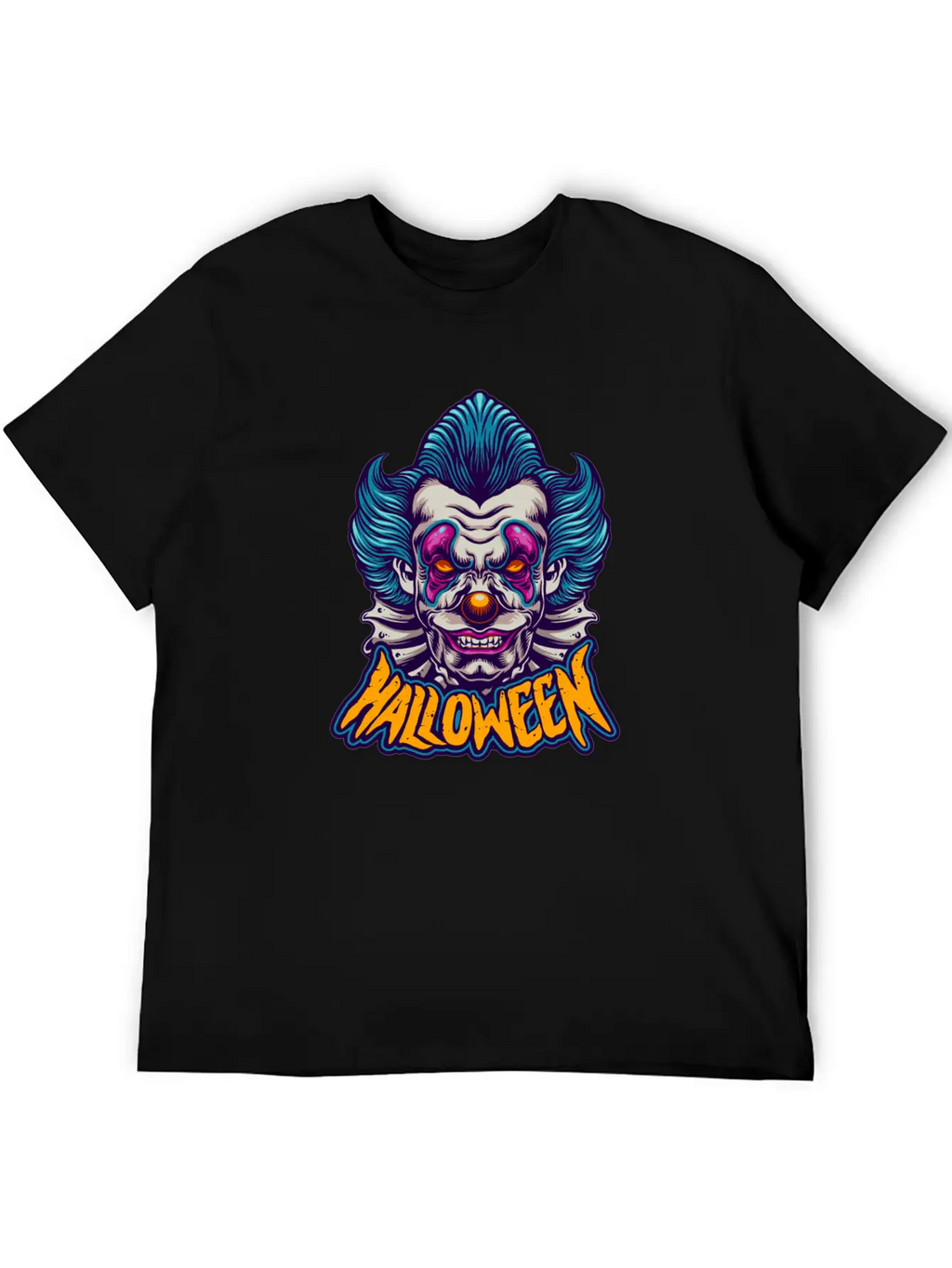 Halloween Character Scary Clown Breathable Soft Cotton T-Shirt – Timeless Casual Look
