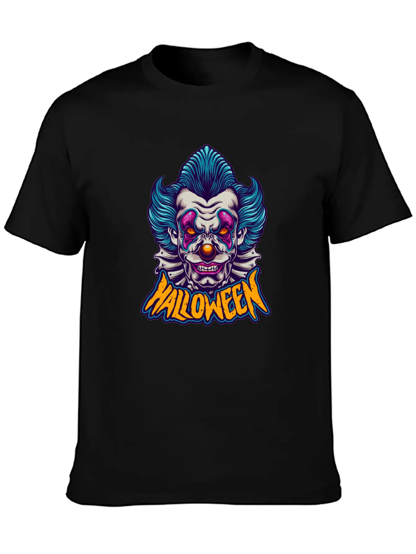 Halloween Character Scary Clown Breathable Soft Cotton T-Shirt – Timeless Casual Look