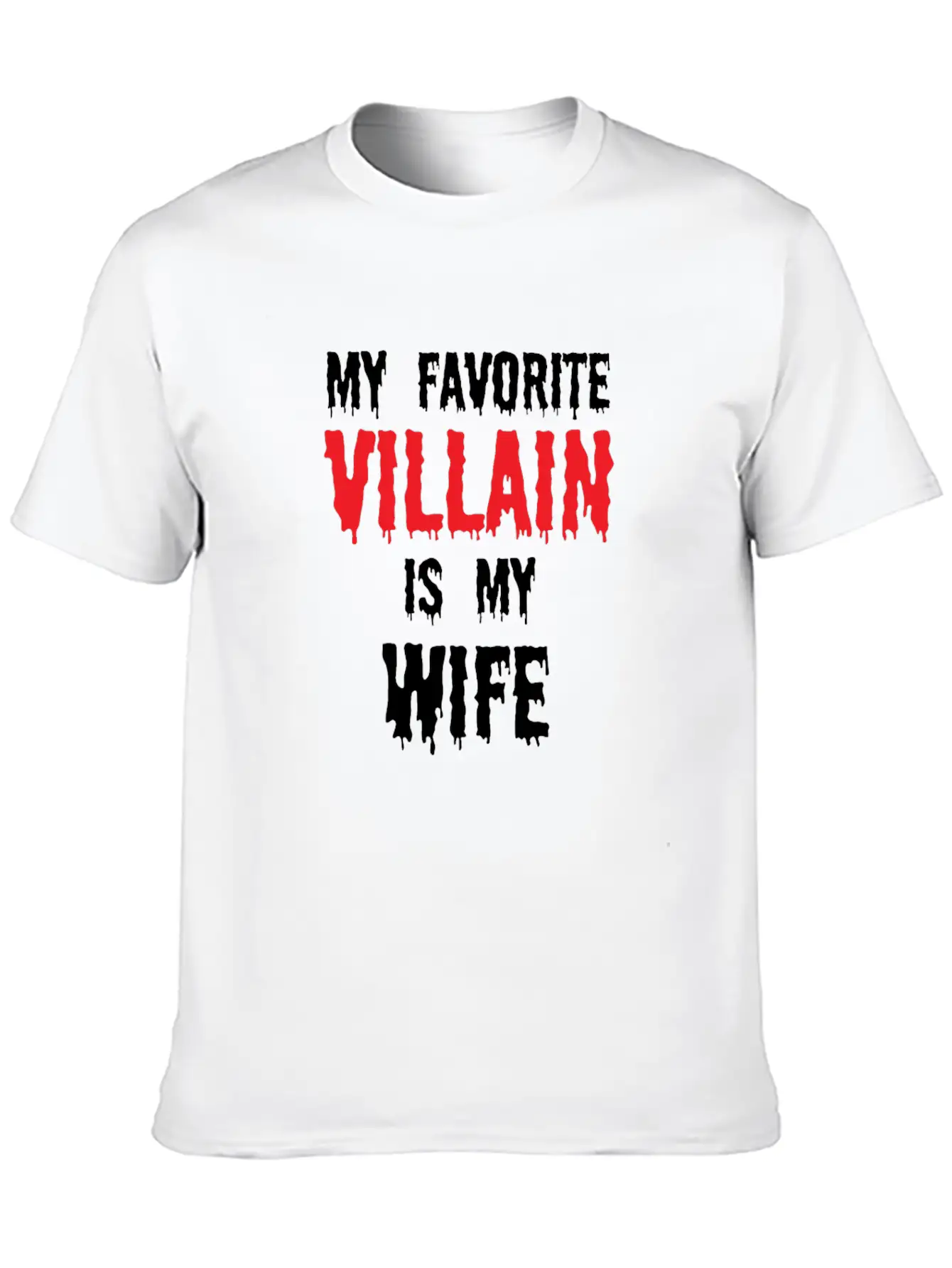 Halloween Favorite Villain Is My Wife Matching Breathable Graphic T-Shirt – Perfect For Casual Days