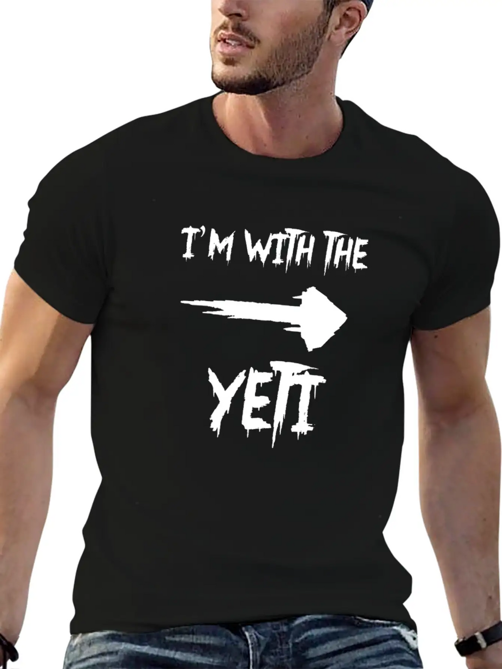 Halloween I'm With The Yeti Bigfoot Matching Part Classic Fit Graphic Tee For Daily Comfort – Unisex Cotton Shirt