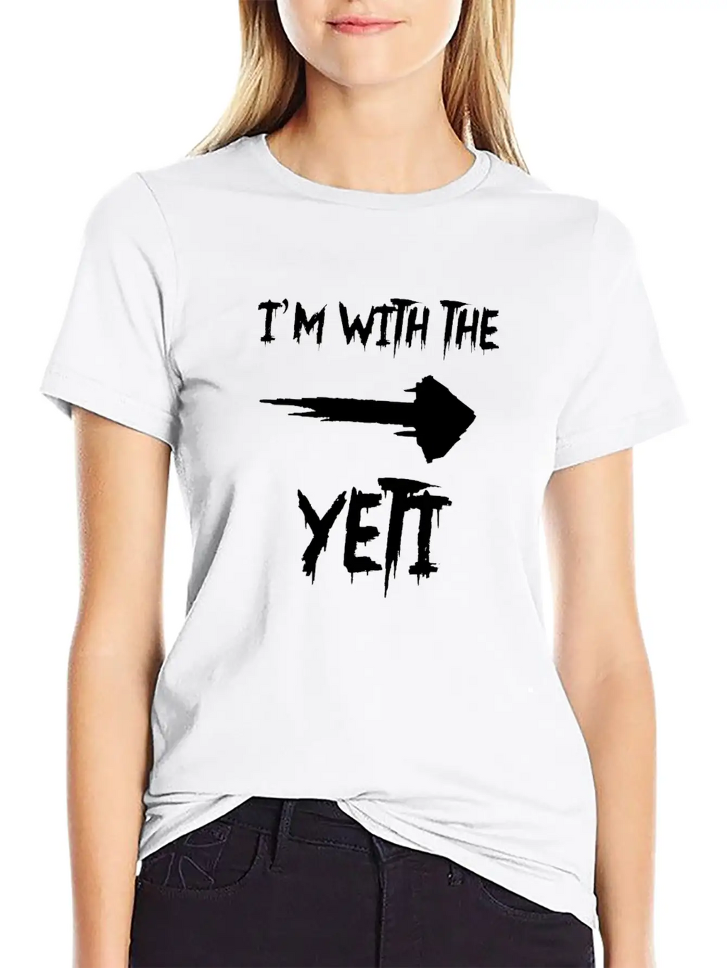 Halloween I'm With The Yeti Bigfoot Matching Part Classic Fit Graphic Tee For Daily Comfort – Unisex Cotton Shirt