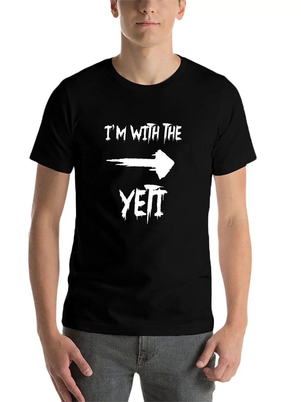 Halloween I'm With The Yeti Bigfoot Matching Part Classic Fit Graphic Tee For Daily Comfort – Unisex Cotton Shirt