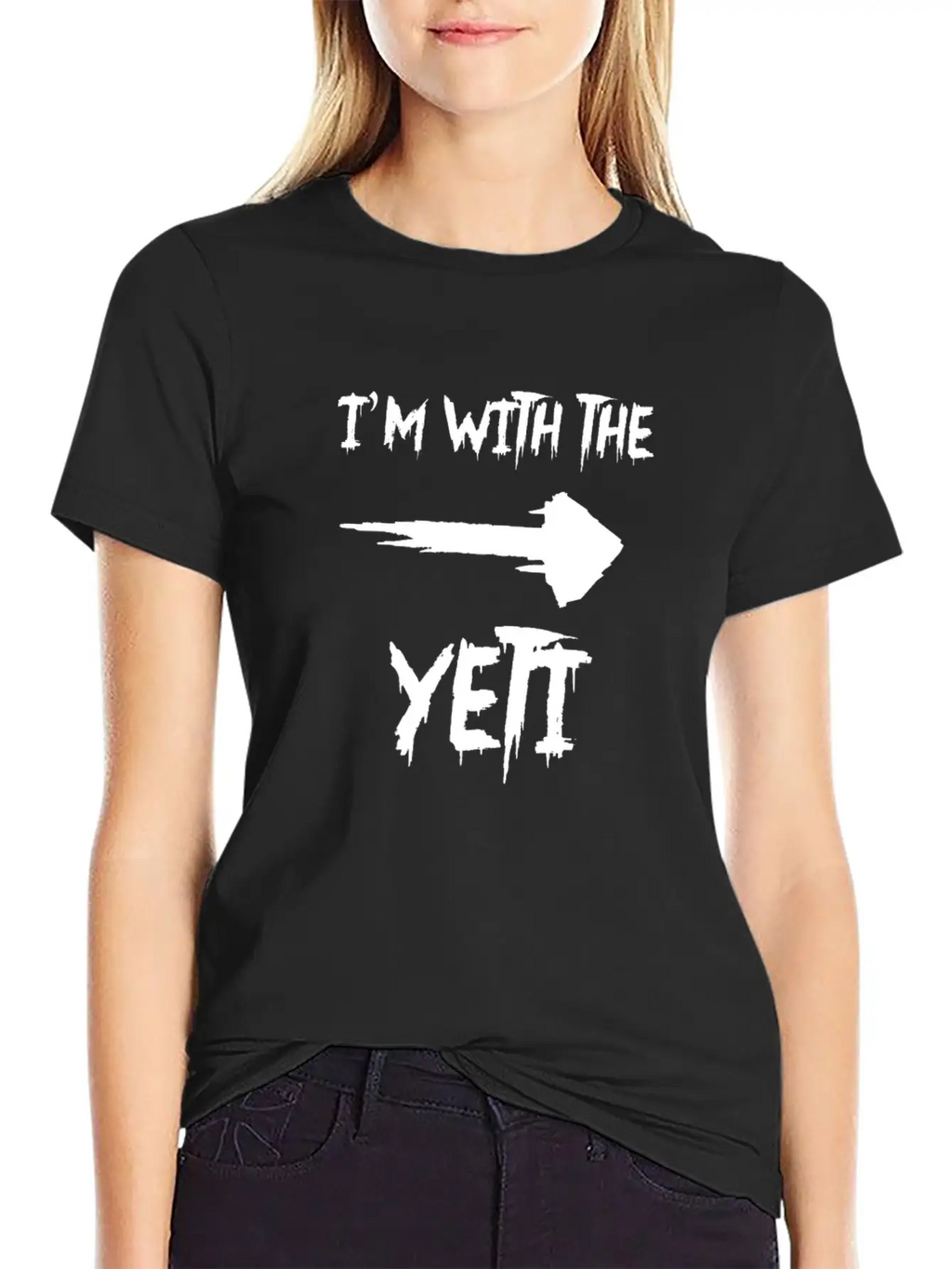 Halloween I'm With The Yeti Bigfoot Matching Part Classic Fit Graphic Tee For Daily Comfort – Unisex Cotton Shirt