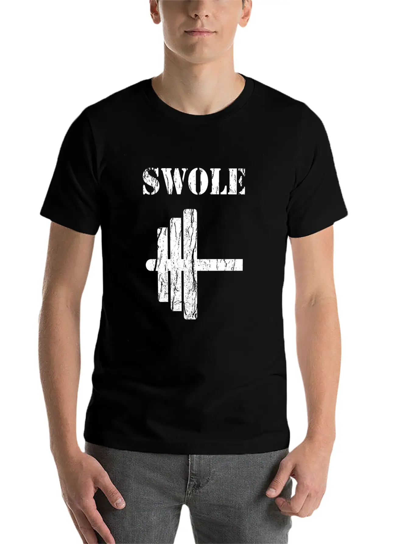 Halloween Swole Mates Funny Couple Matching Gift Unisex Short Sleeve Soft Cotton T-Shirt – Casual Everyday Wear