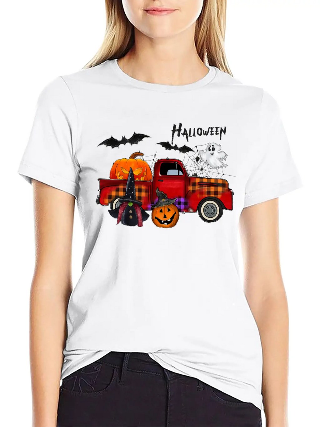 Halloween Truck Unisex Casual T-Shirt – Clean Design For Daily Comfort