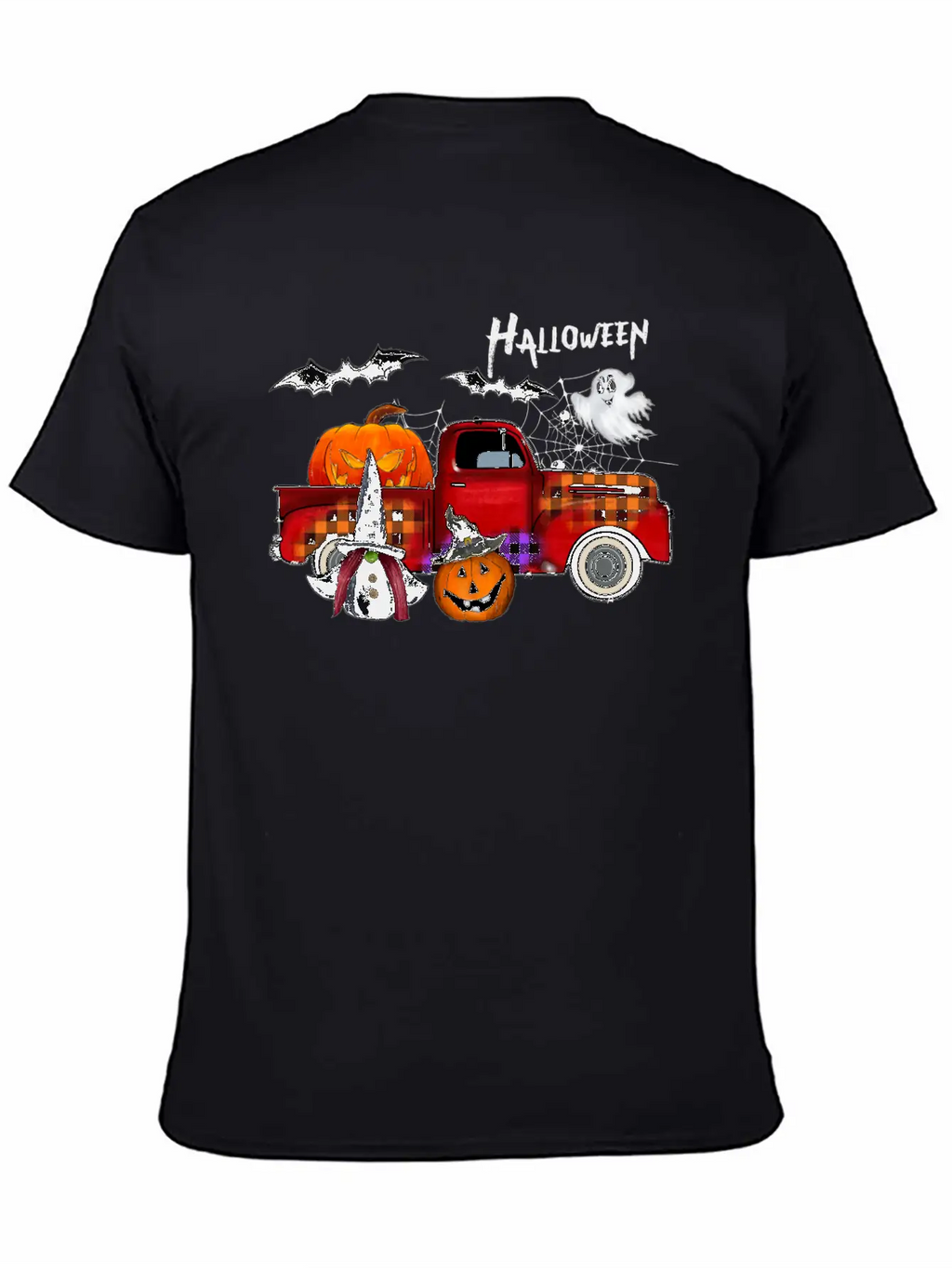 Halloween Truck Unisex Casual T-Shirt – Clean Design For Daily Comfort